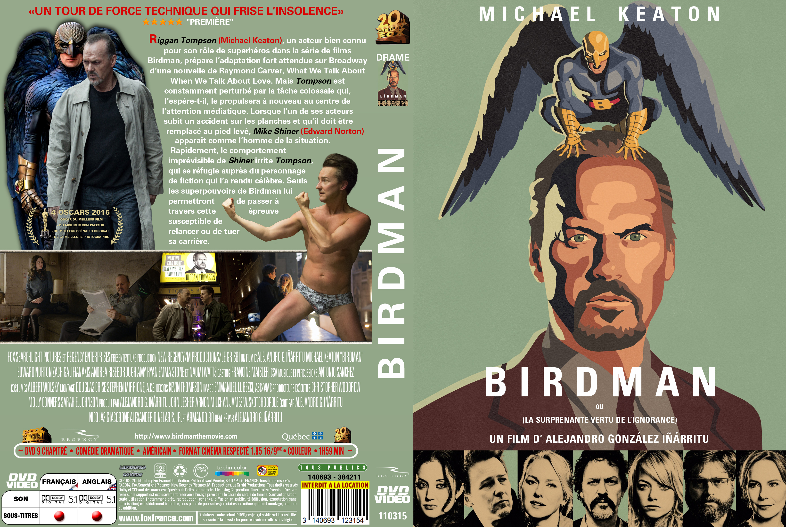 Jaquette DVD Birdman custom