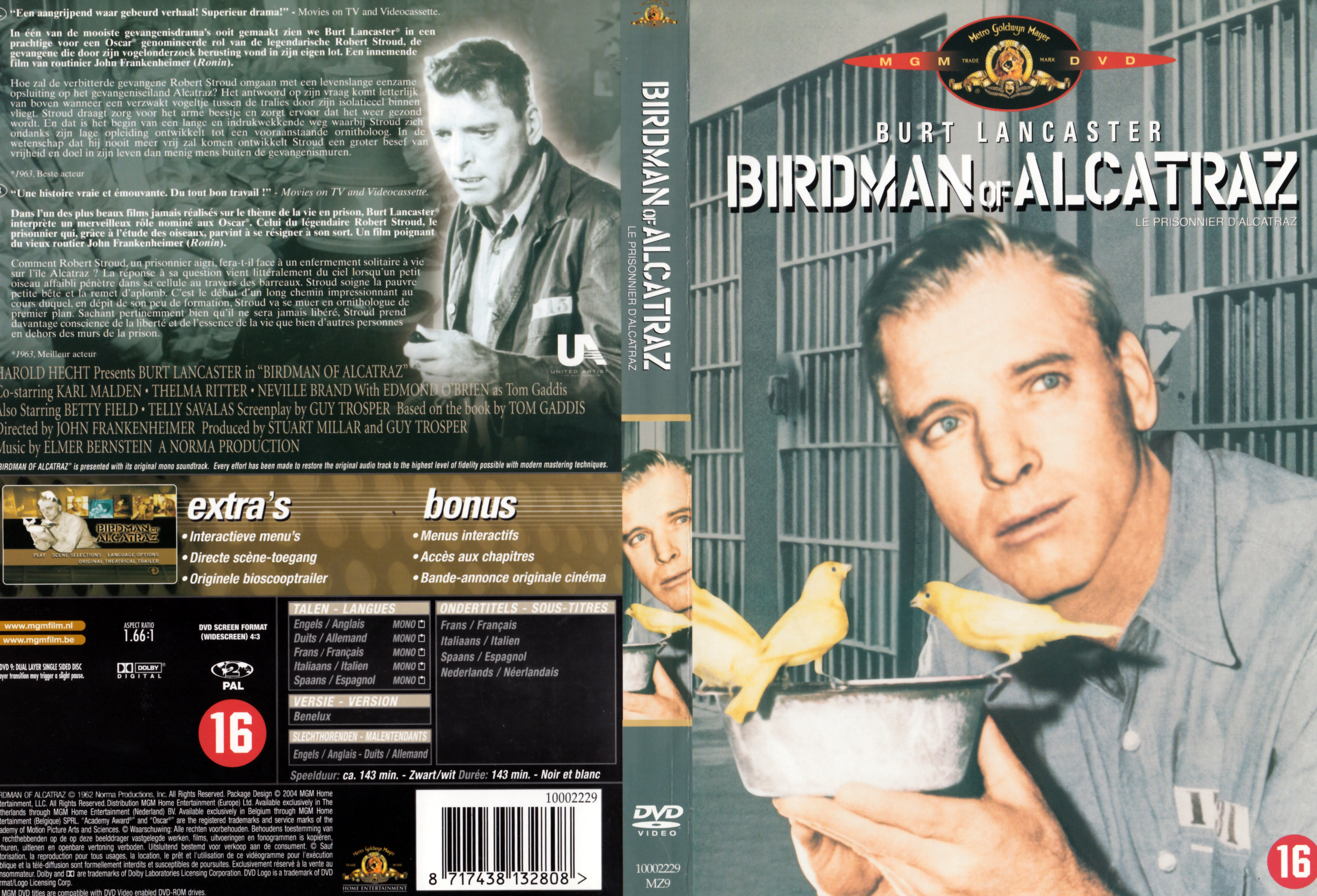 Jaquette DVD Birdman of Alcatraz - Le prisonnier d