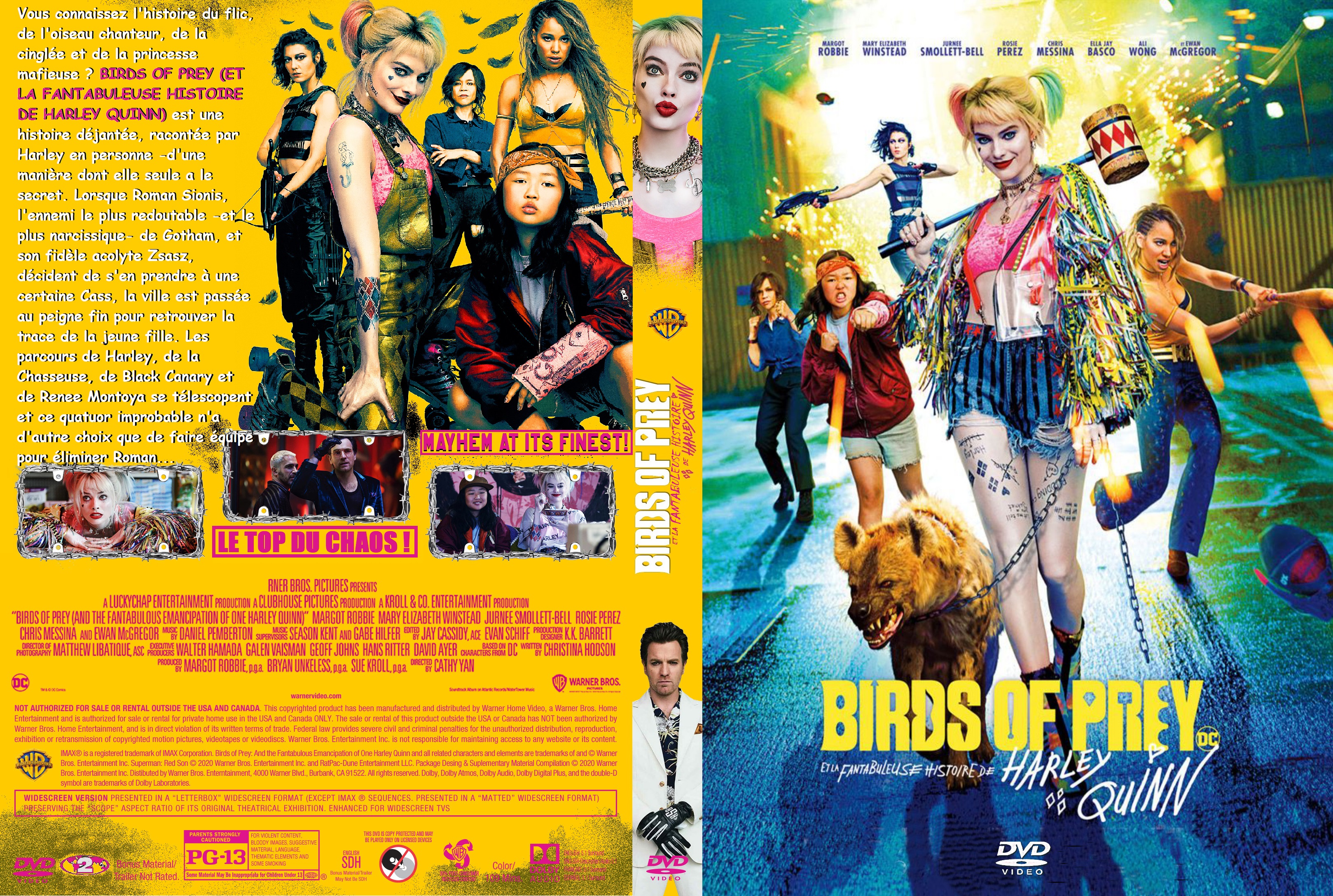 Jaquette DVD Birds of Prey et la Fantabuleuse Histoire de Harley Quinn custom