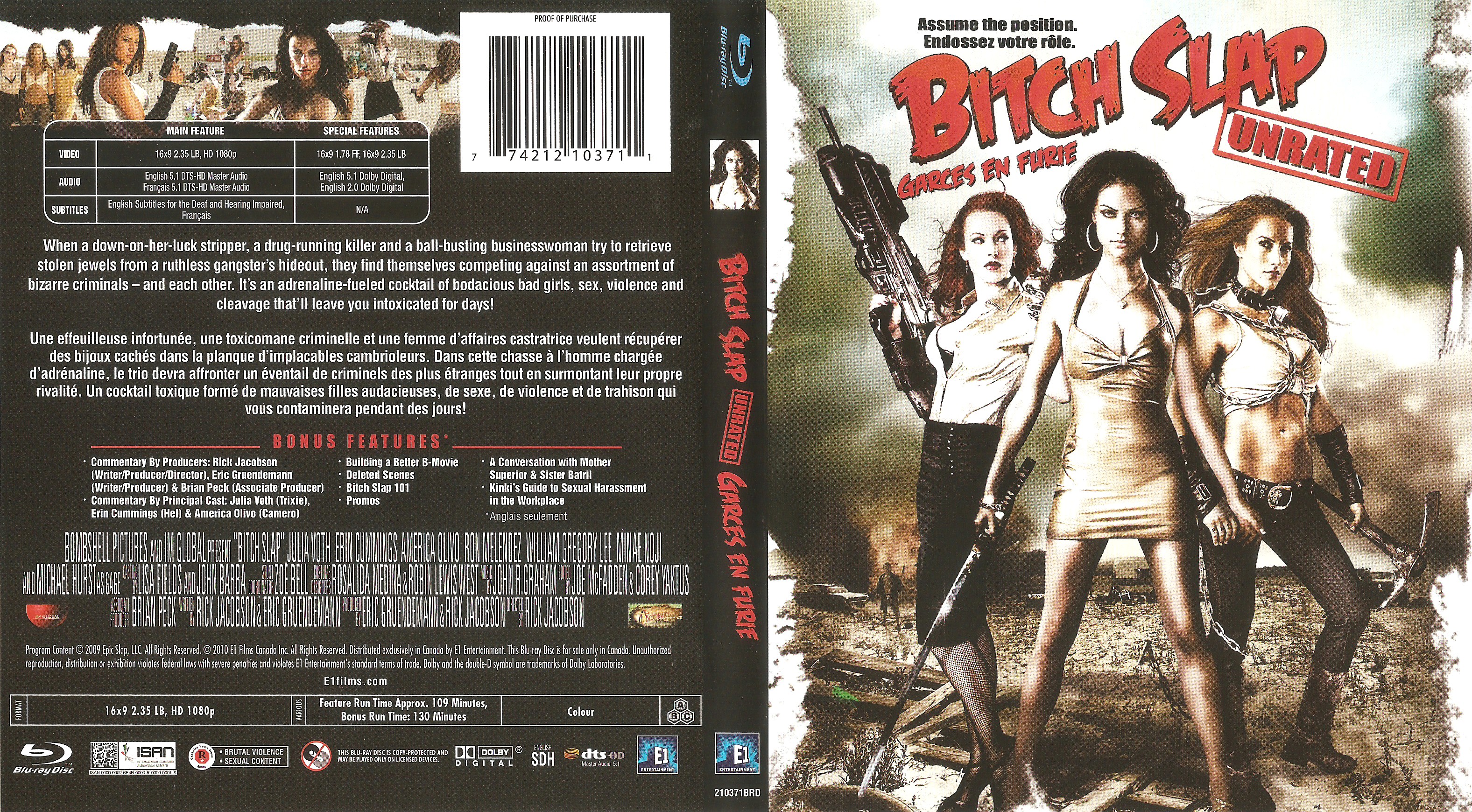 Jaquette DVD Bitch Slap (Canadienne) (BLU-RAY)