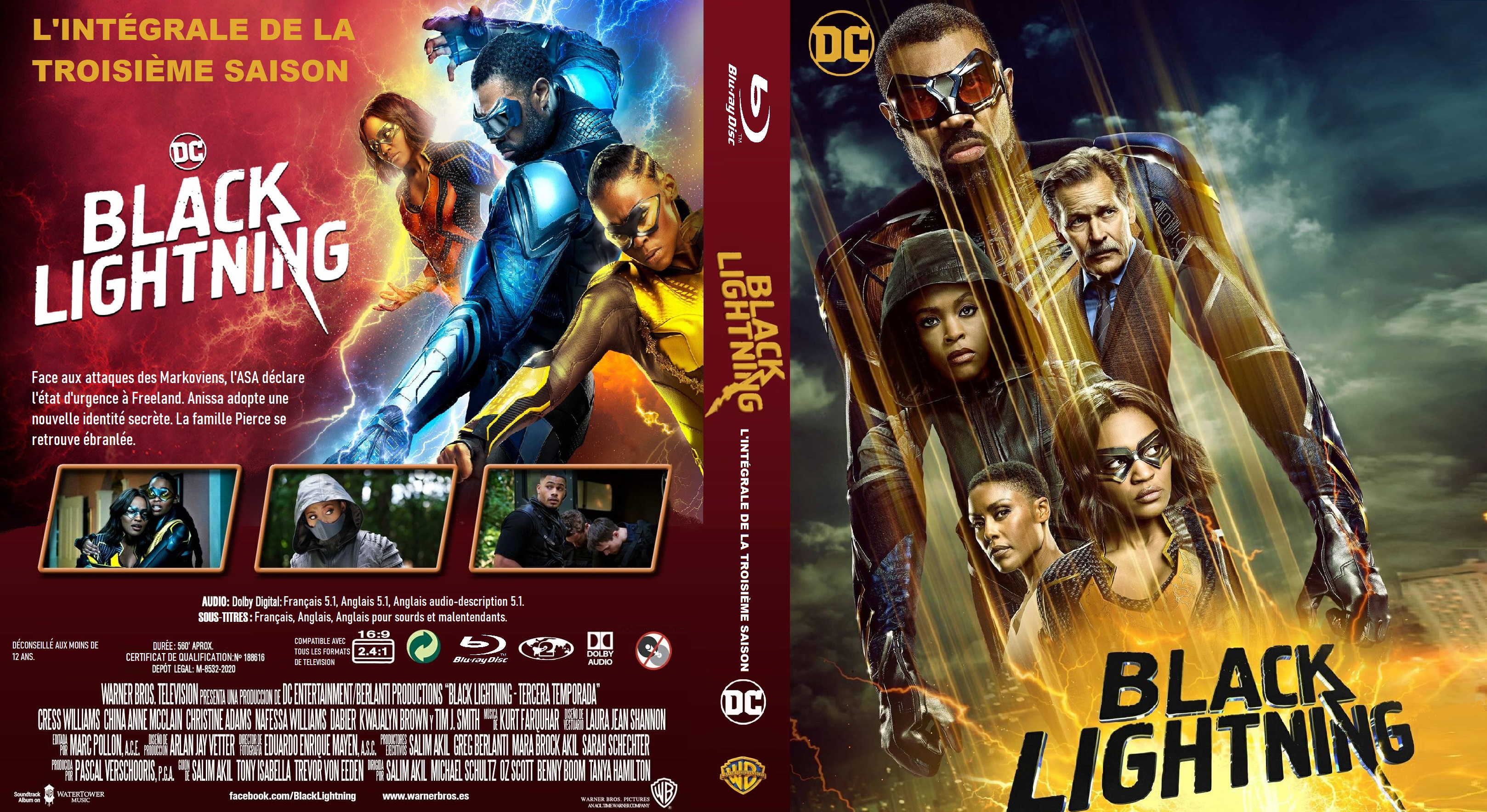 Jaquette DVD Black Lightning saison 3 custom (BLU-RAY) v2