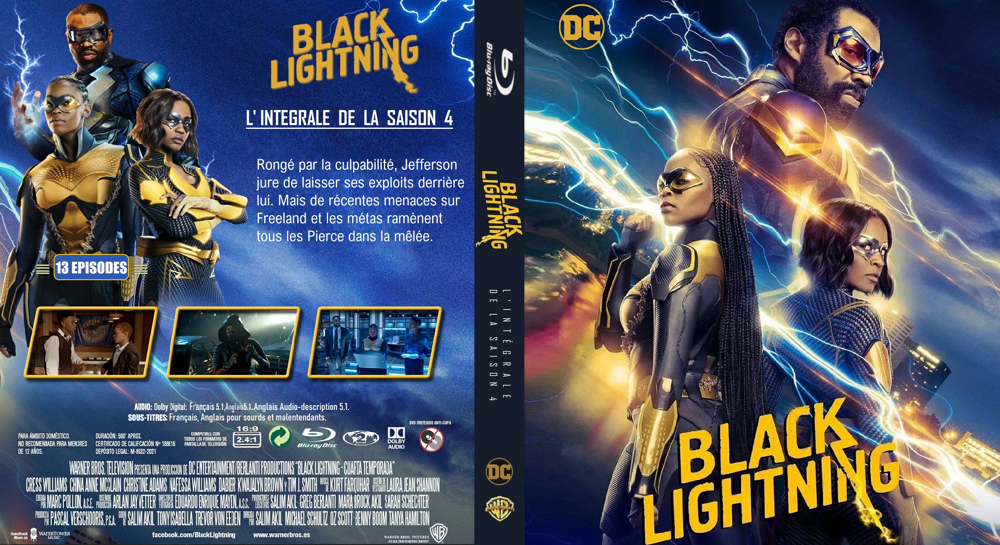 Jaquette DVD Black Lightning saison 4 custom (BLU-RAY)