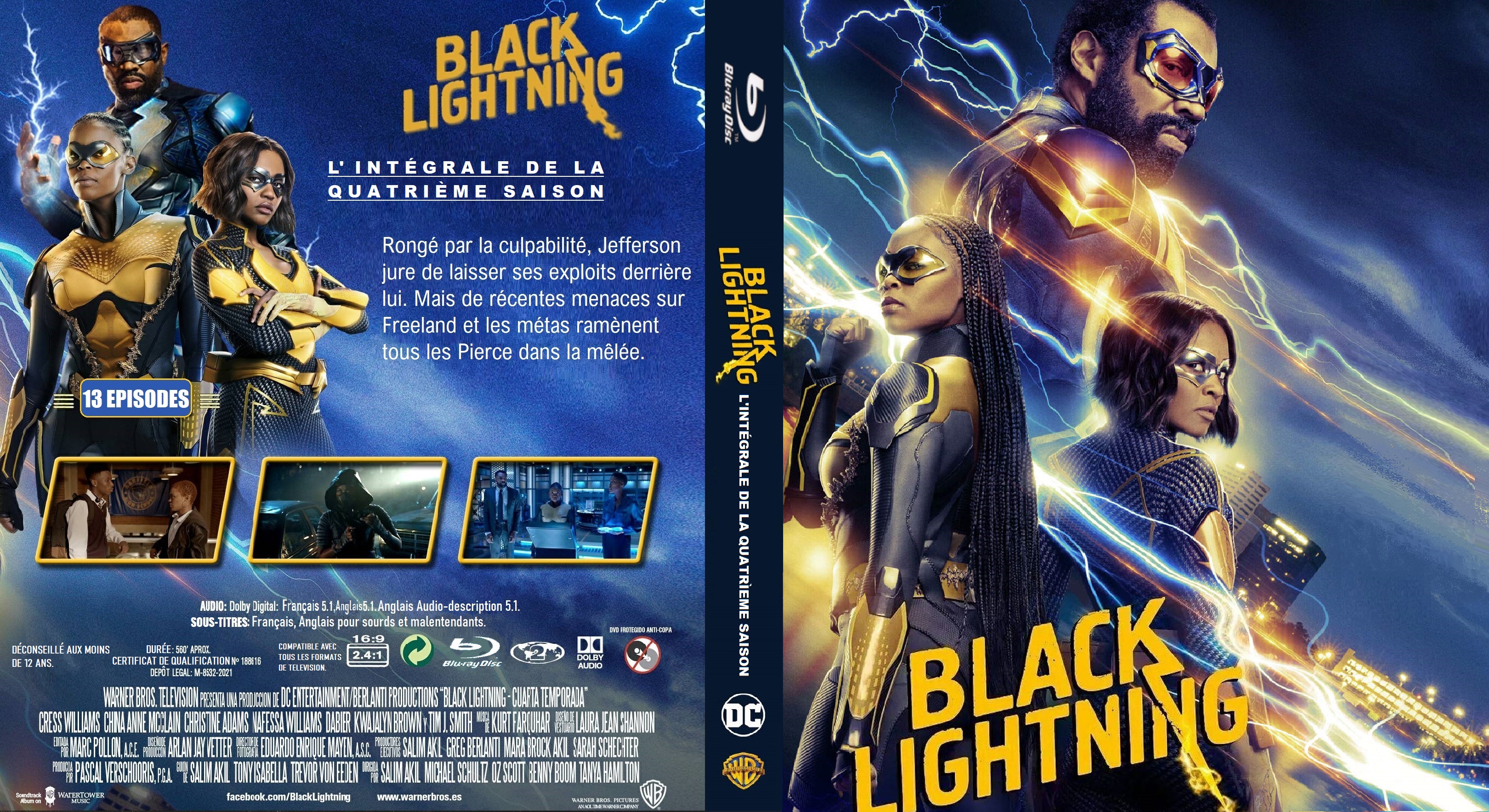 Jaquette DVD Black Lightning saison 4 custom (BLU-RAY) v2