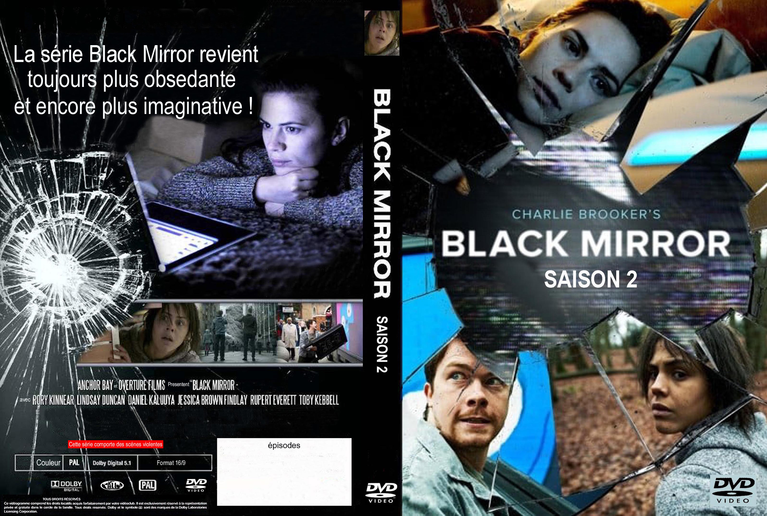 Jaquette DVD Black Mirror Saison 2 Custom