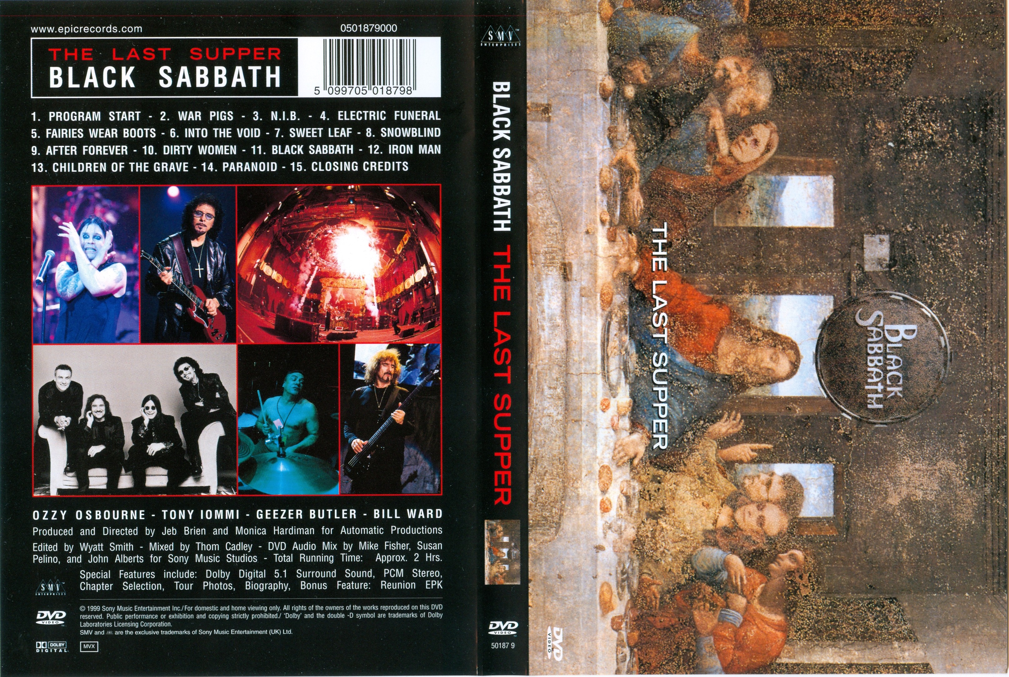 Jaquette DVD Black Sabbath - The last supper