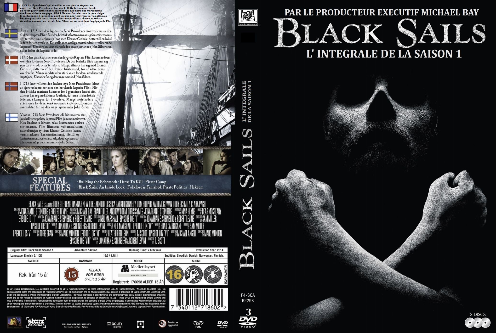 Jaquette DVD Black Sails Saison 1 custom 
