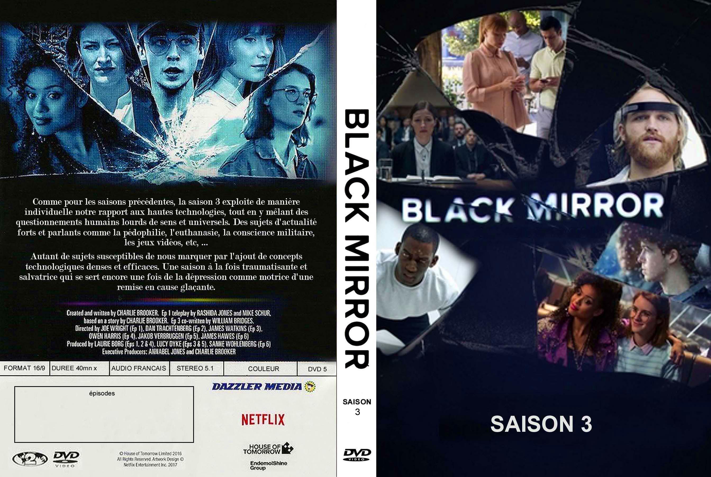 Jaquette DVD Black mirror Saison 3 custom
