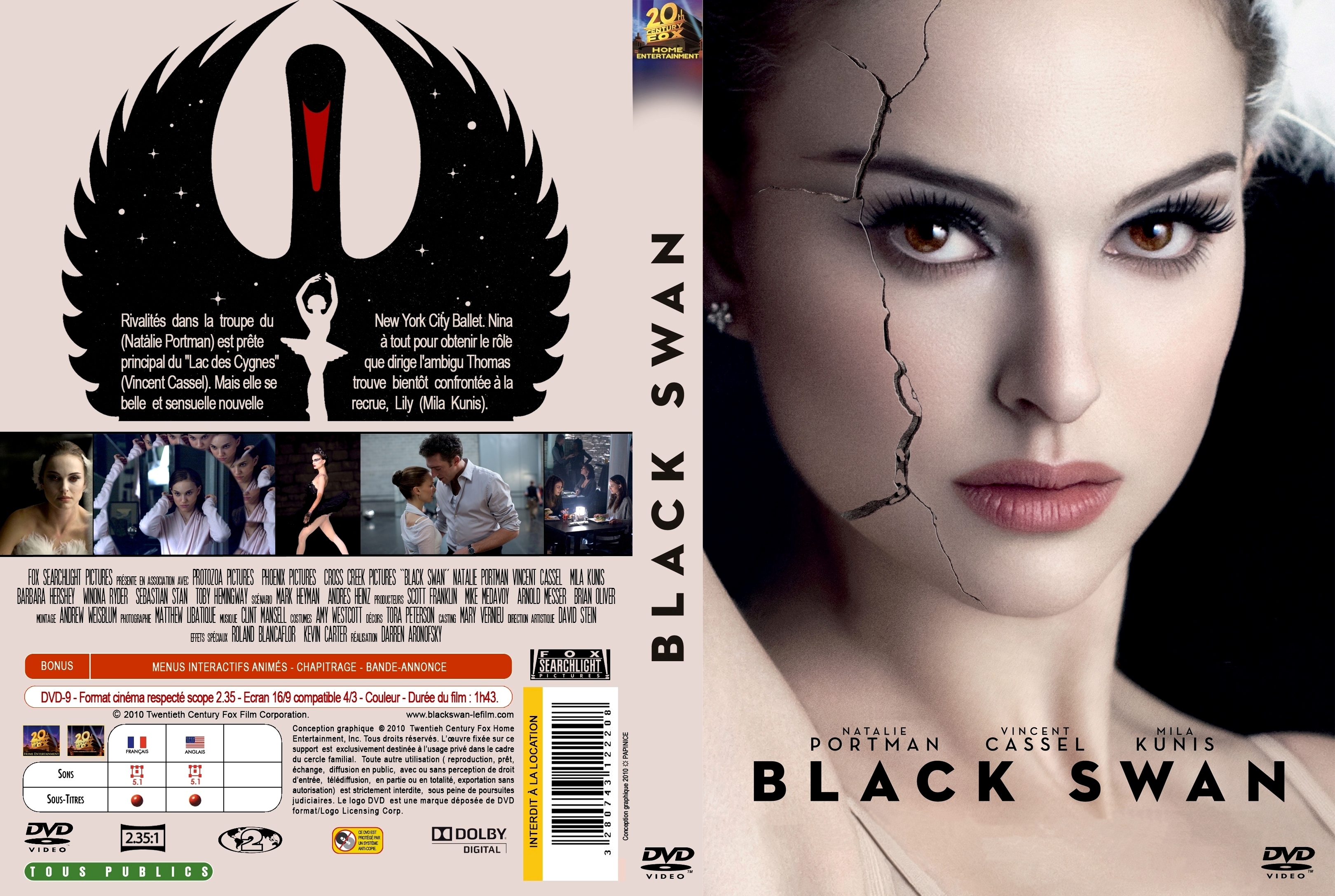Jaquette DVD Black swan custom v3