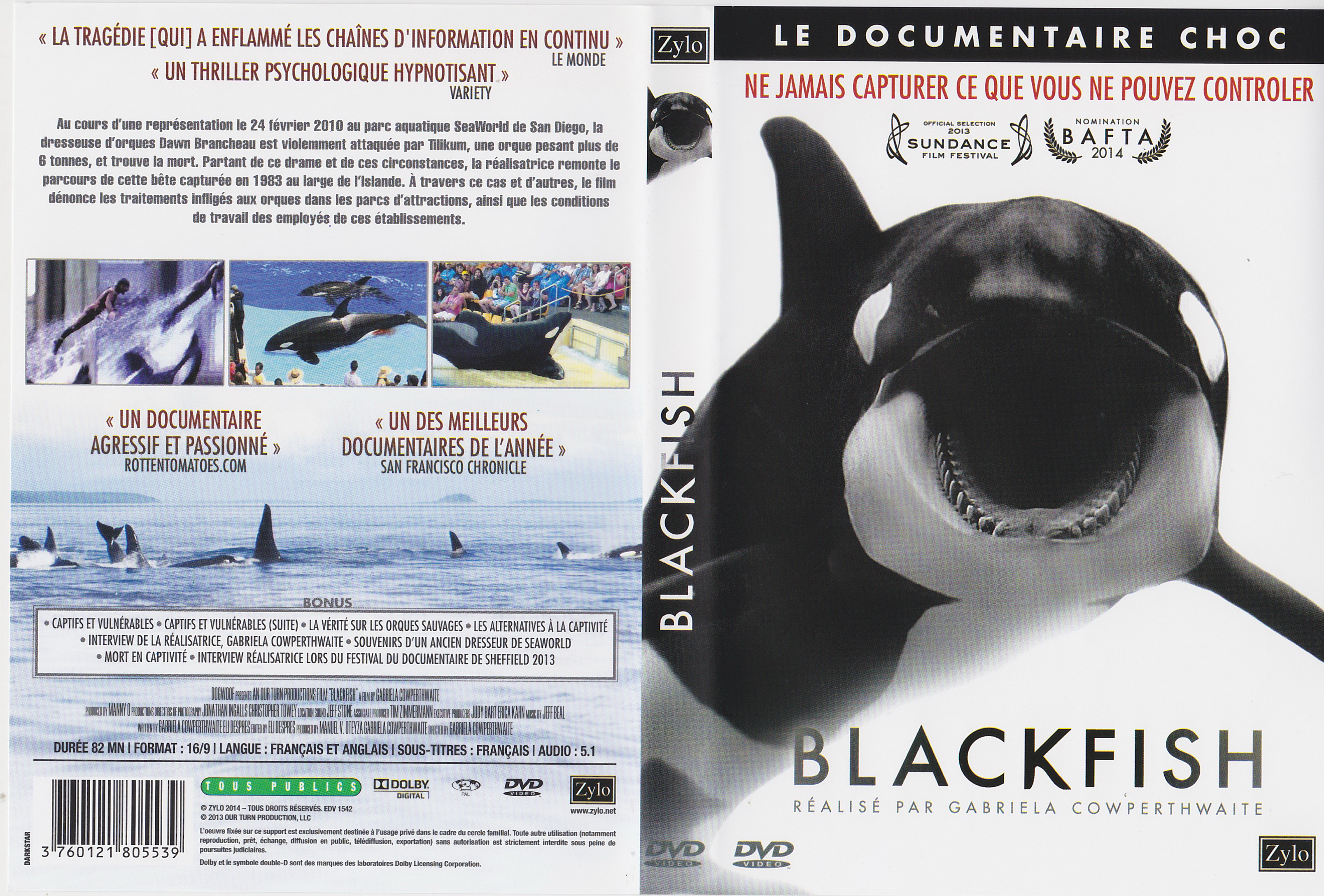 Jaquette DVD Blackfish