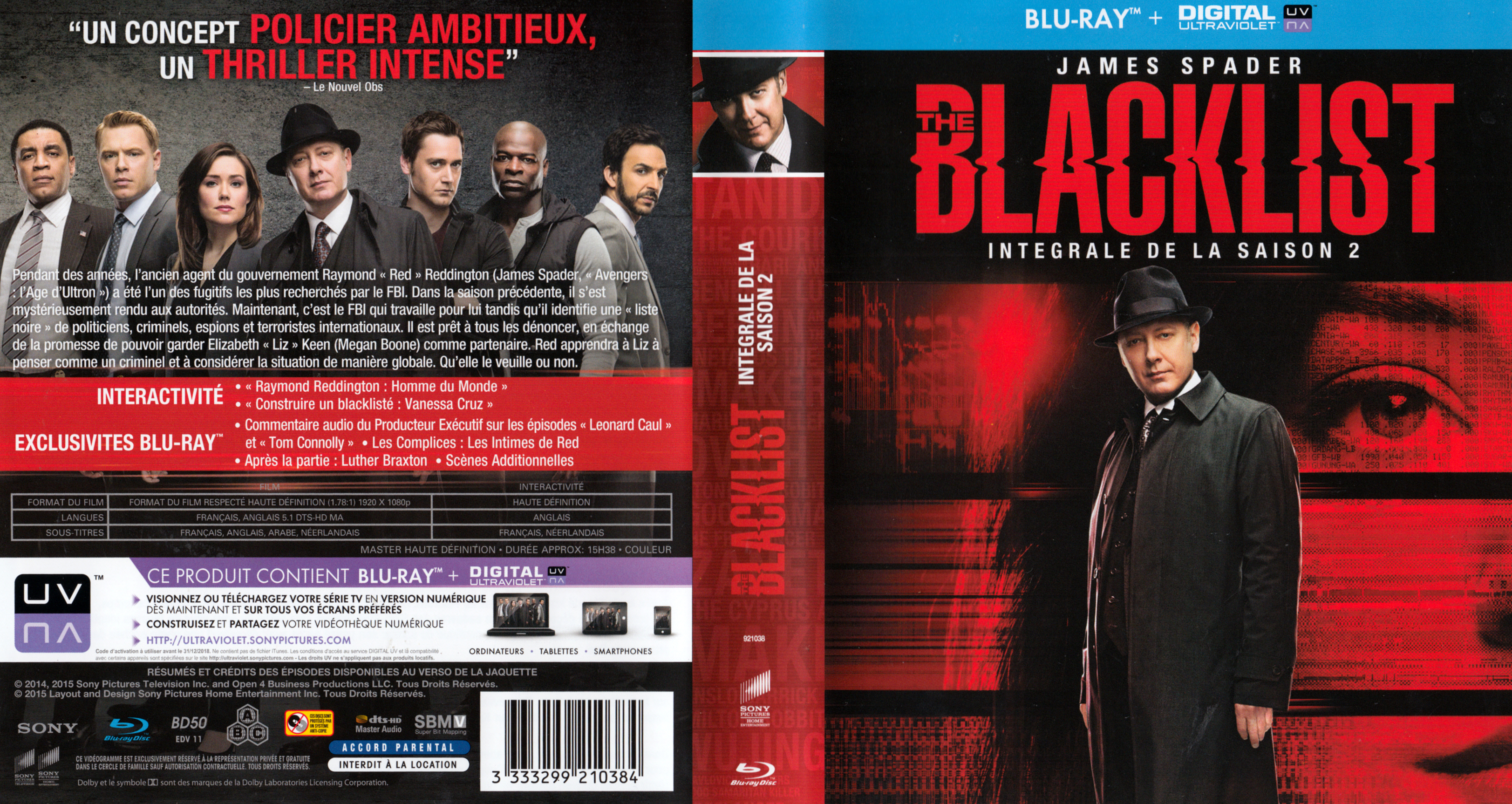 Jaquette DVD Blacklist saison 2 (BLU-RAY)
