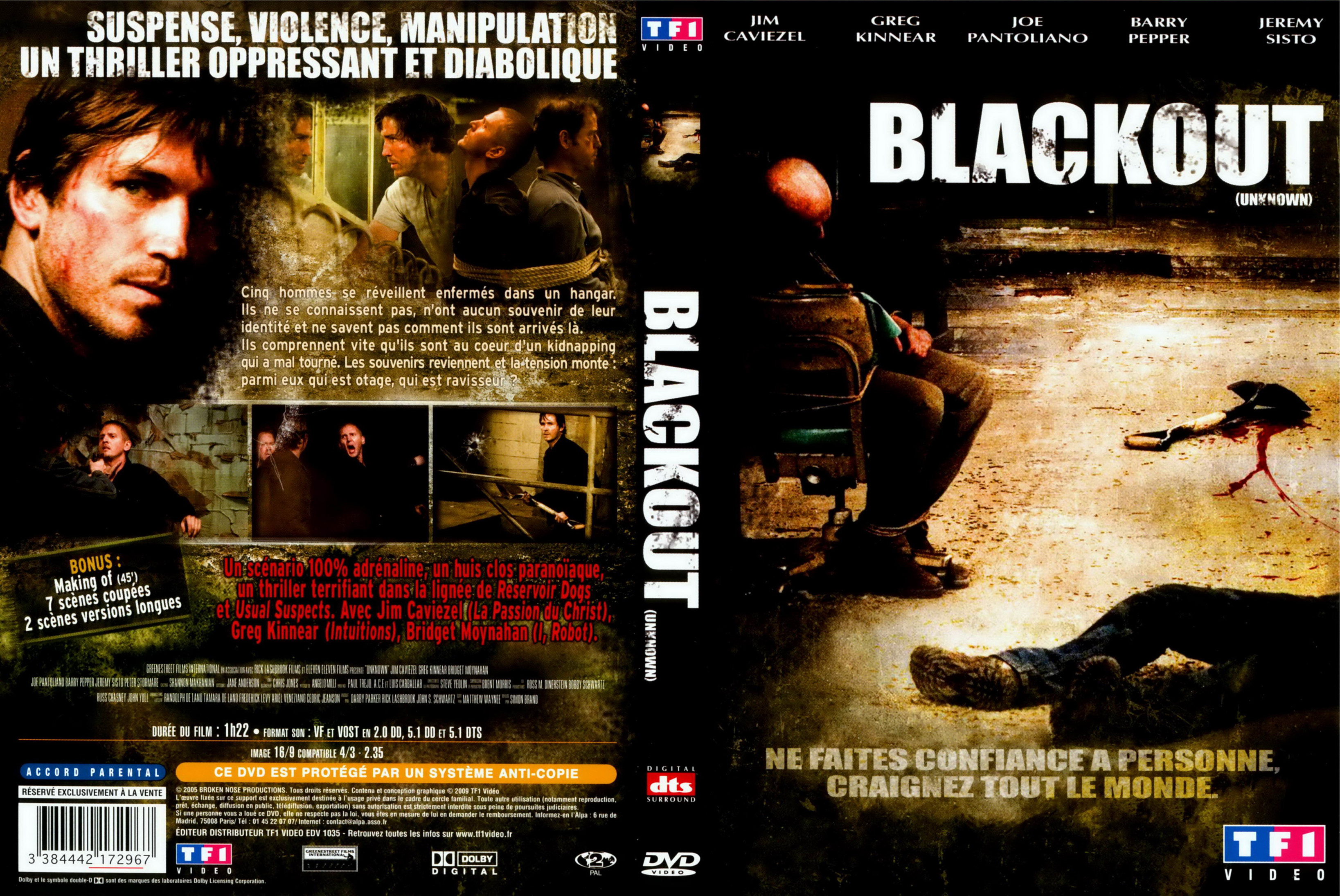 Jaquette DVD Blackout Unknow