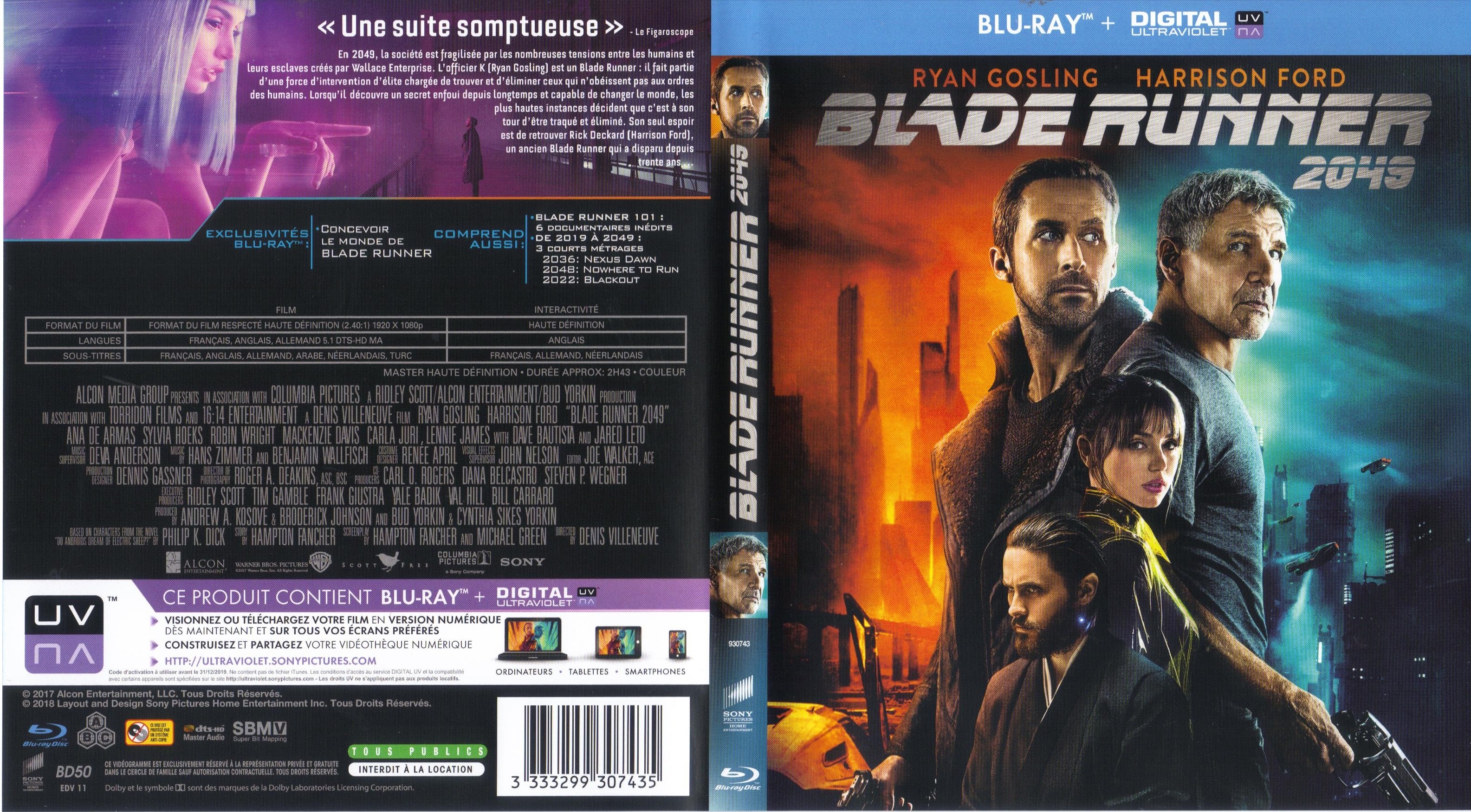 Jaquette DVD Blade Runner 2049 (BLU-RAY)