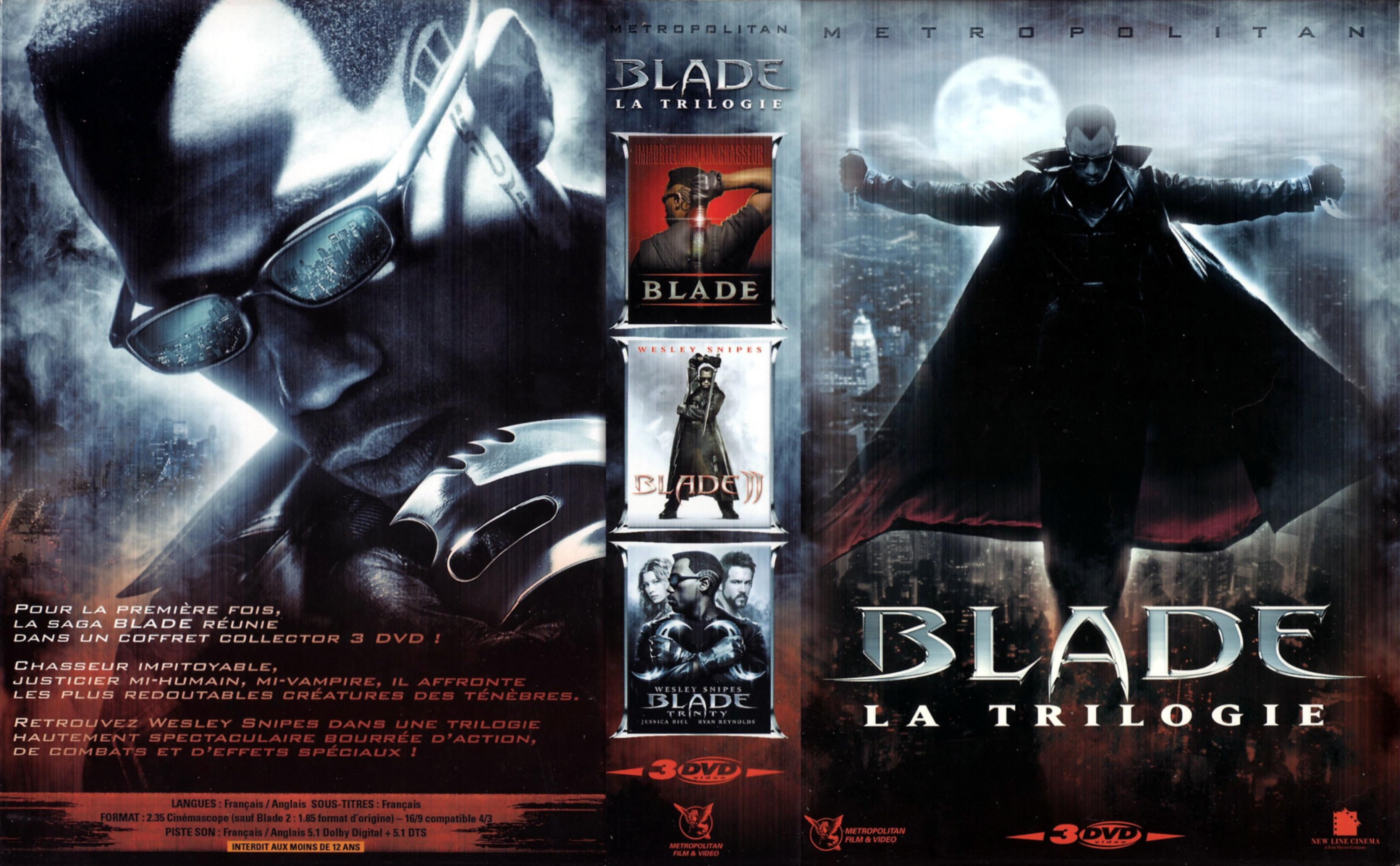 Jaquette DVD Blade (la trilogie) COFFRET