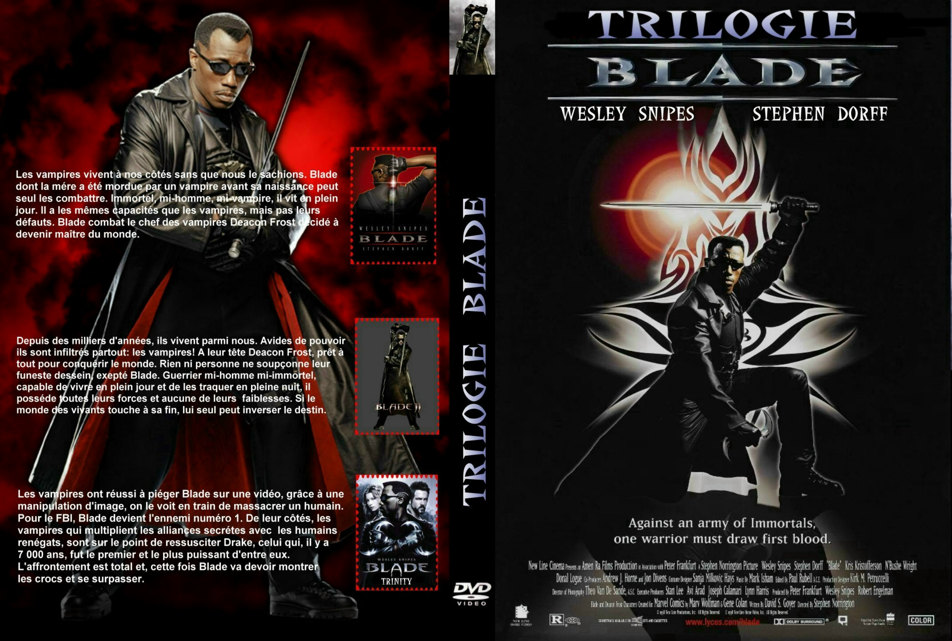 Jaquette DVD Blade (la trilogie) custom