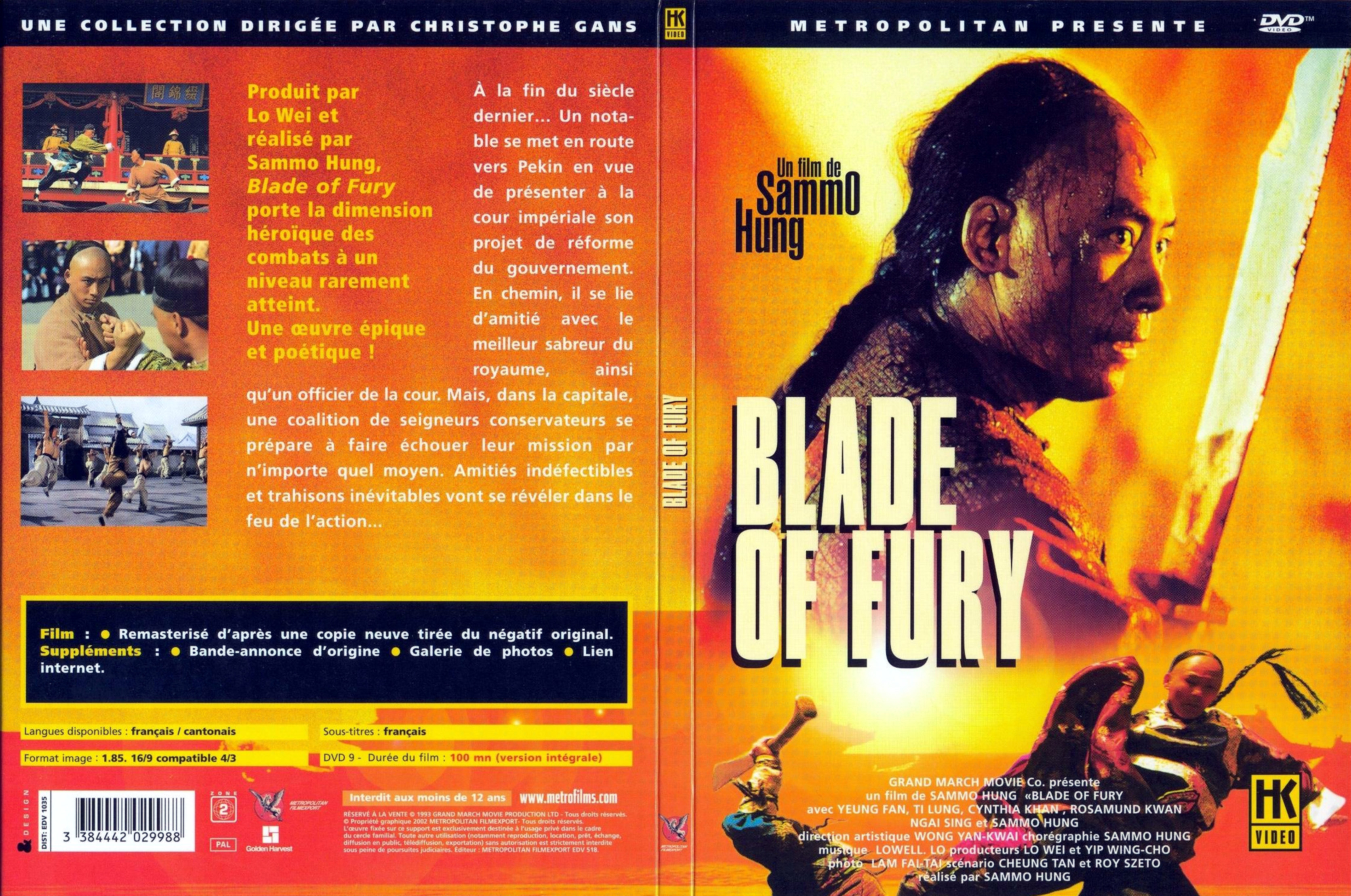 Jaquette DVD Blade of fury