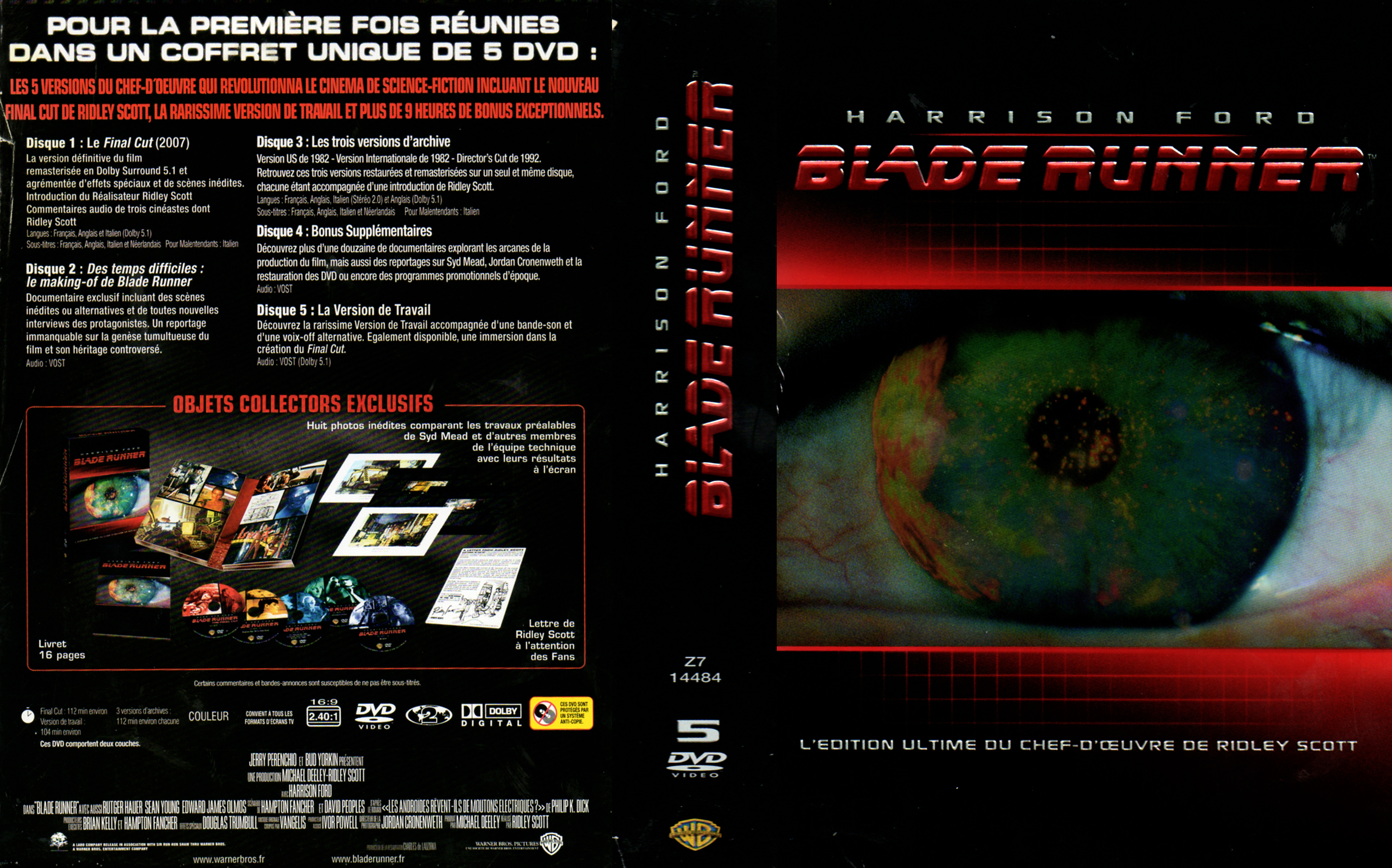 Jaquette DVD Blade runner COFFRET