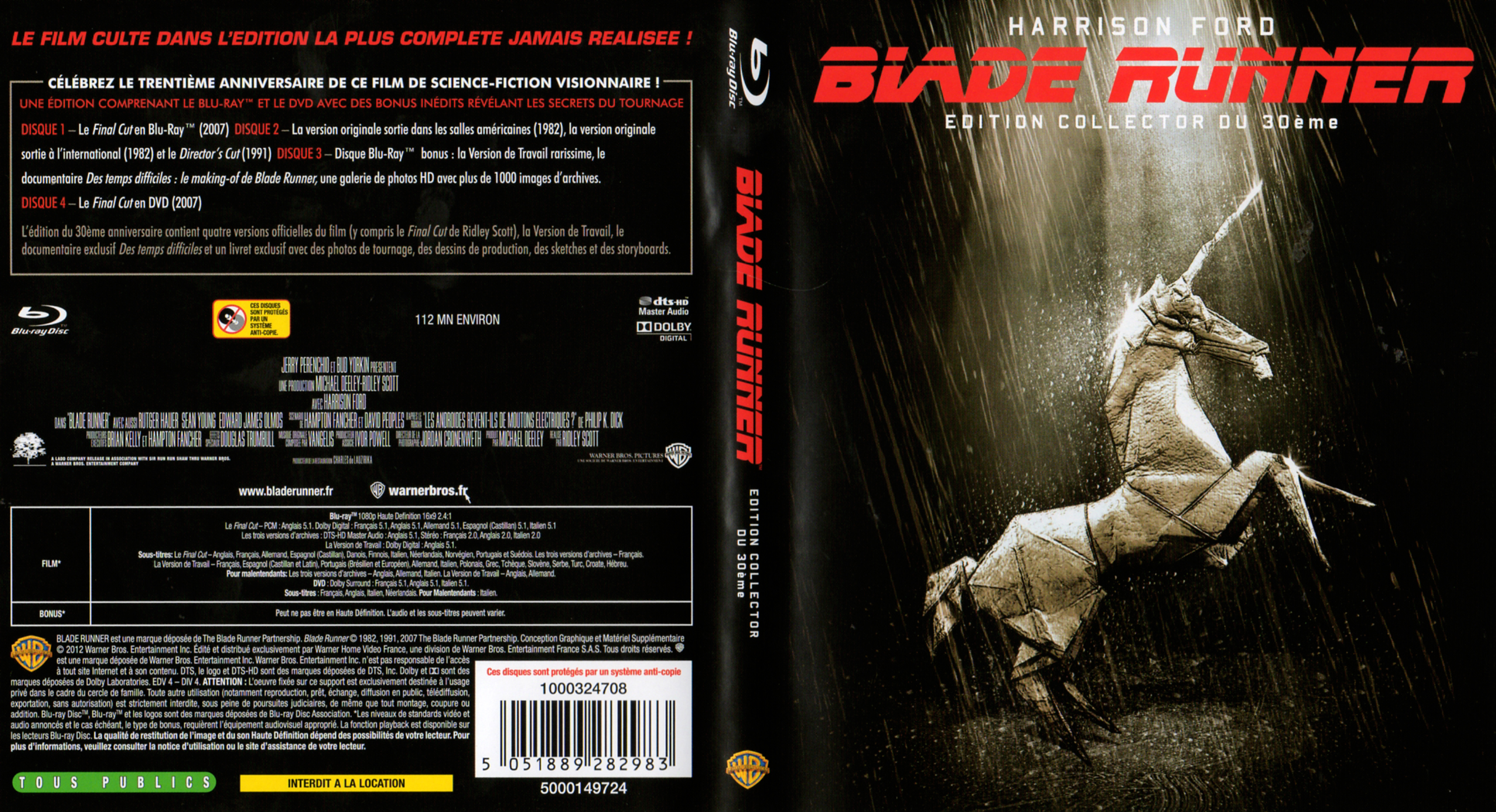 Jaquette DVD Blade runner (BLU-RAY) v2