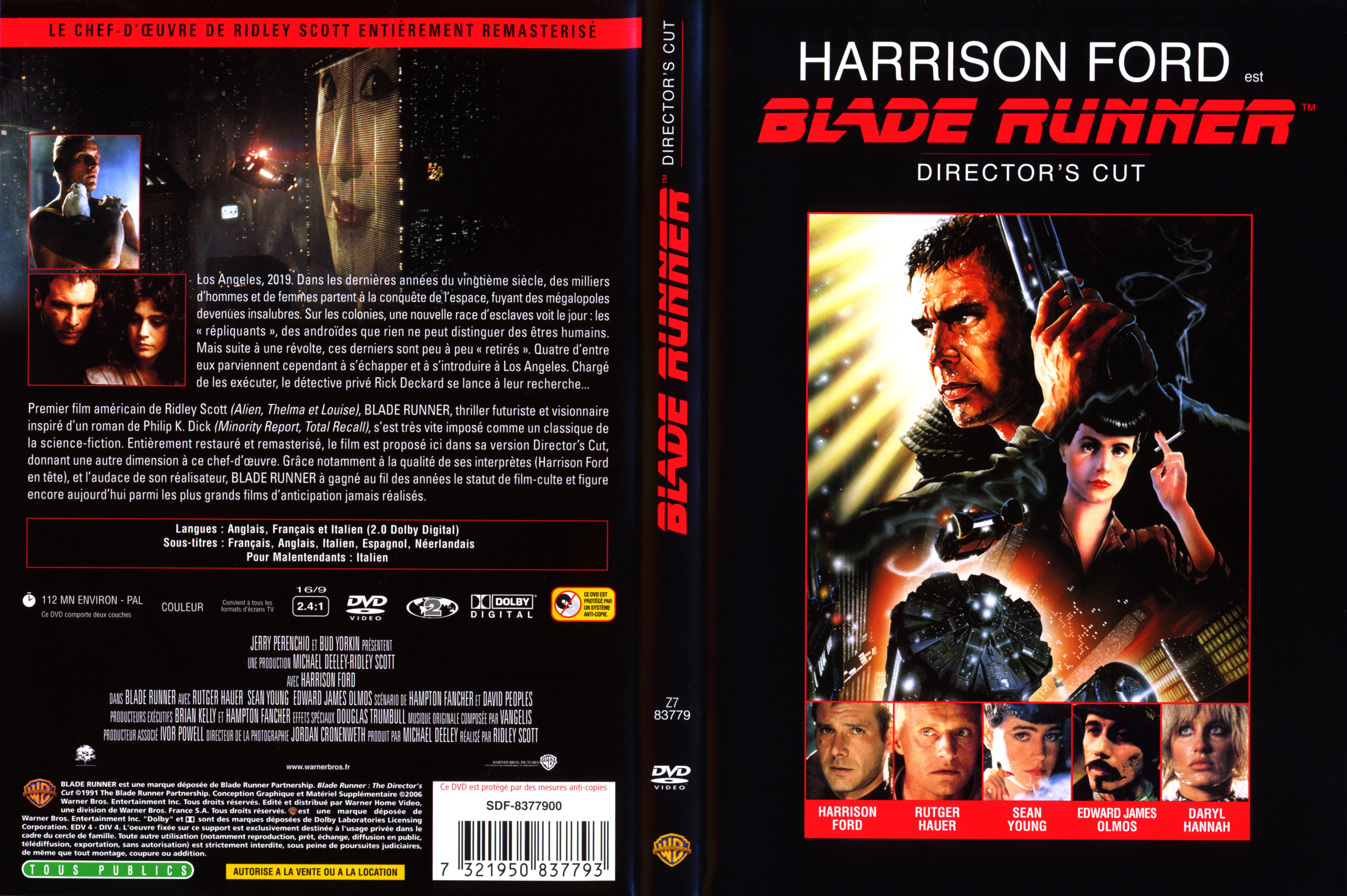 Jaquette DVD Blade runner v2