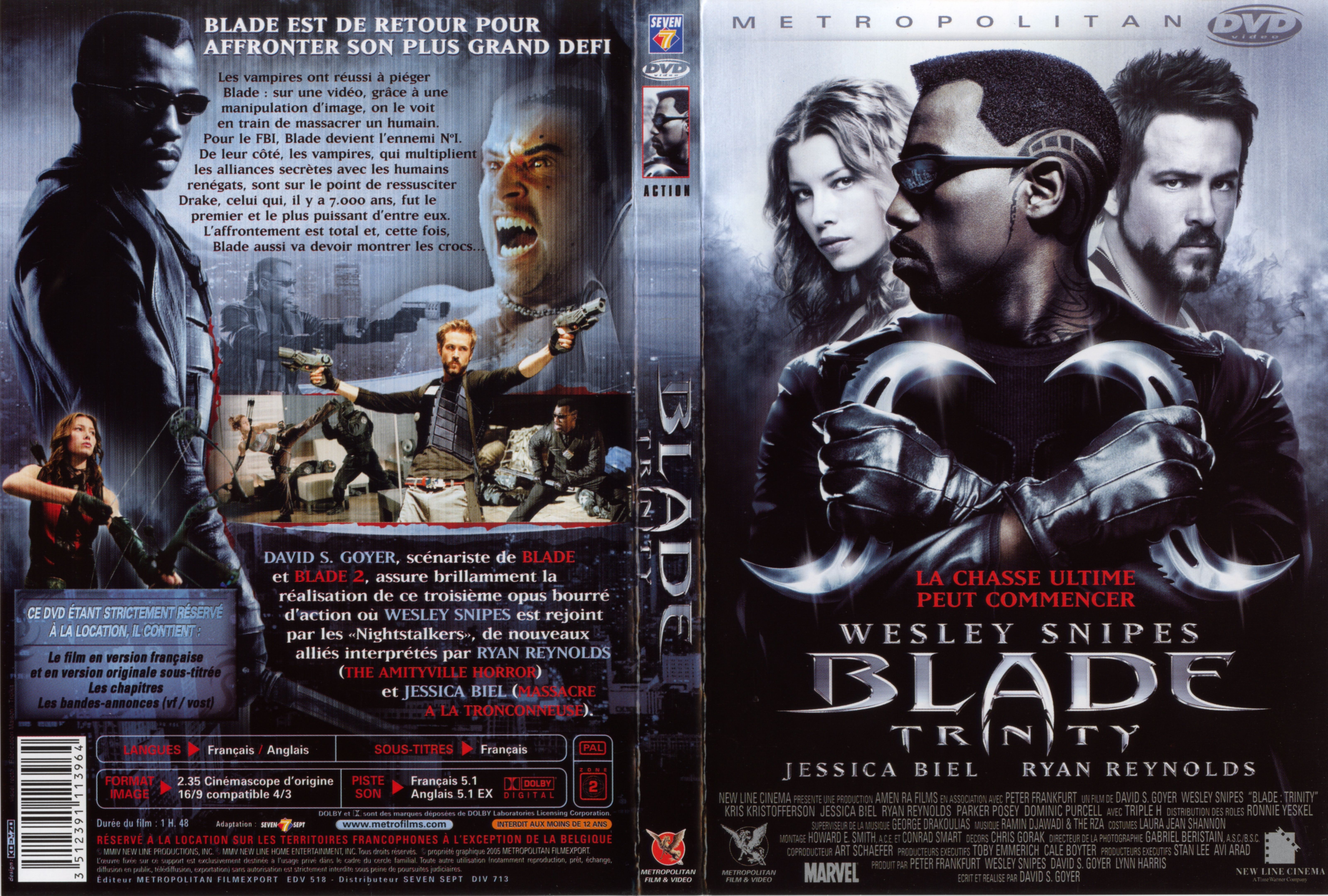 Jaquette DVD Blade trinity v2