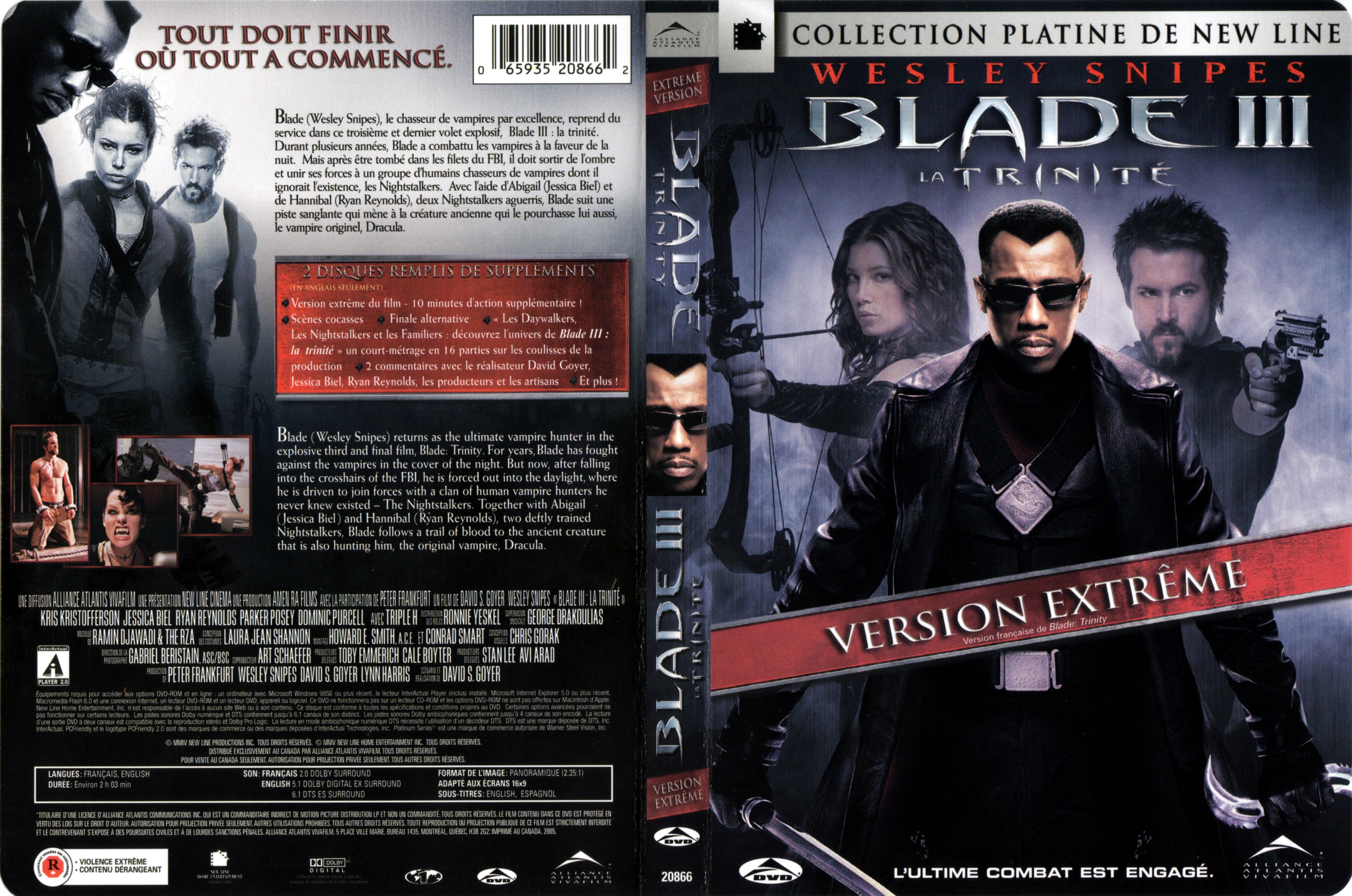 Jaquette DVD Blade trinity v3