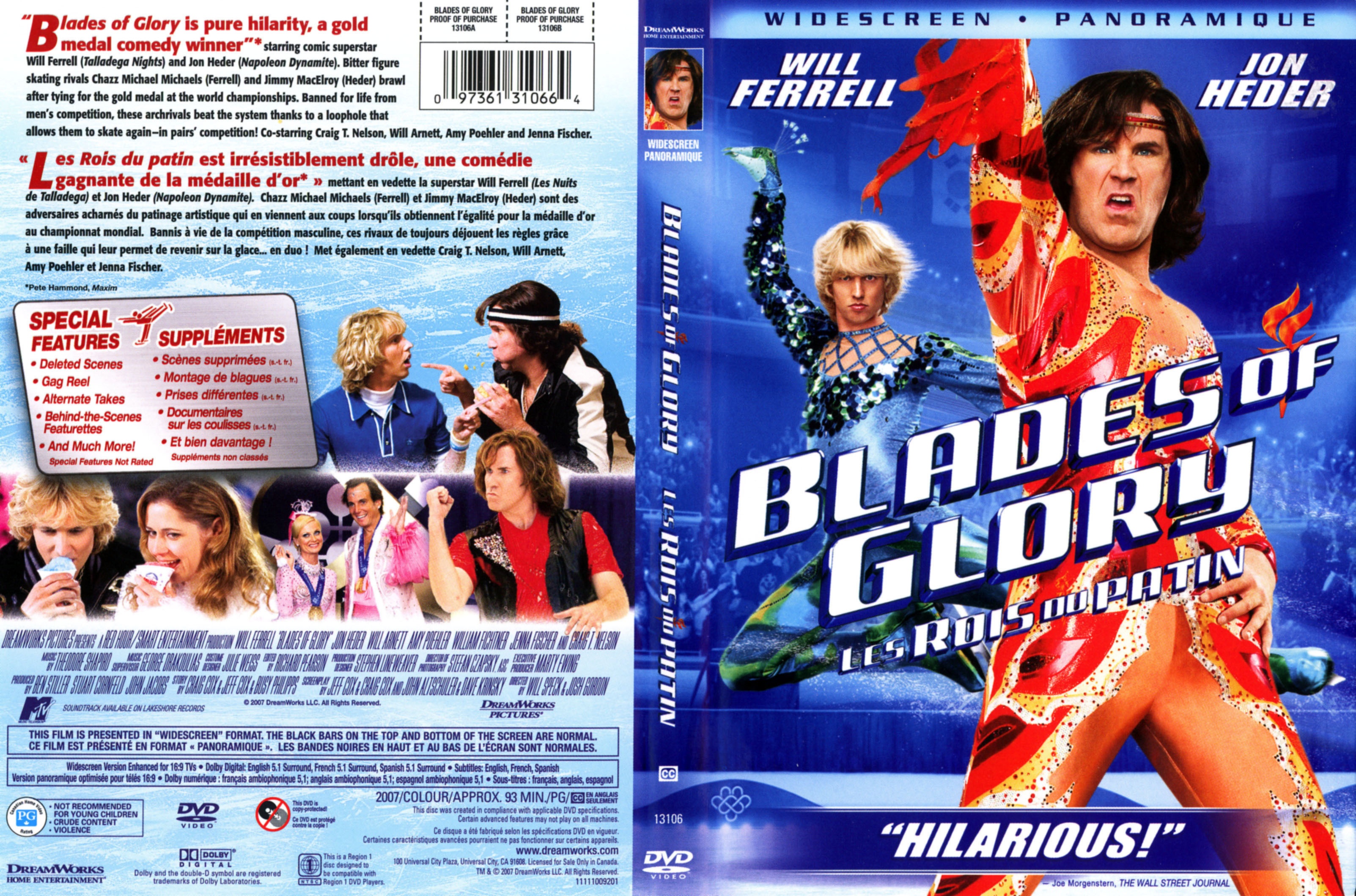 Jaquette DVD Blades of glory Les rois du patin Zone 1