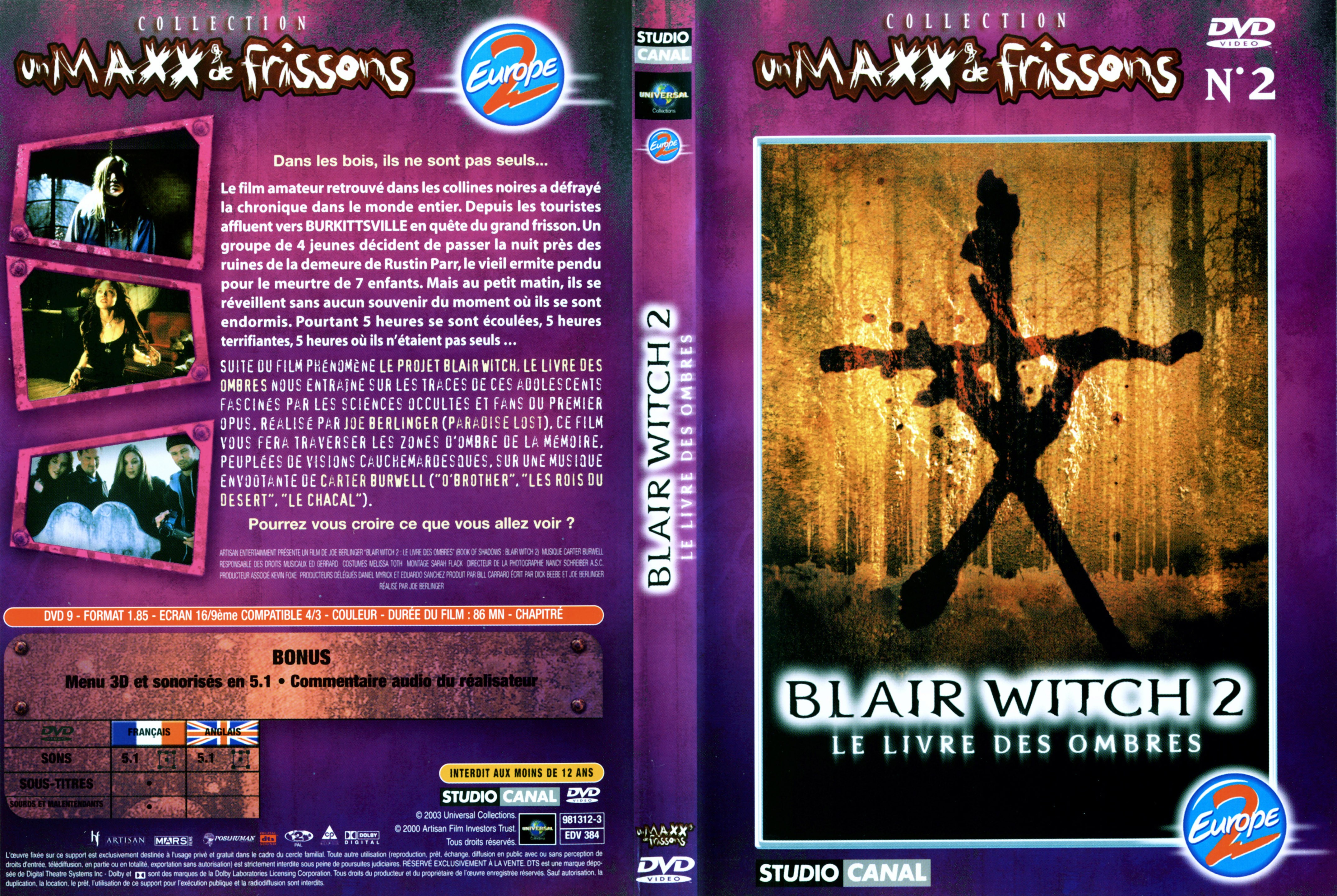 Jaquette DVD Blair Witch 2 v2