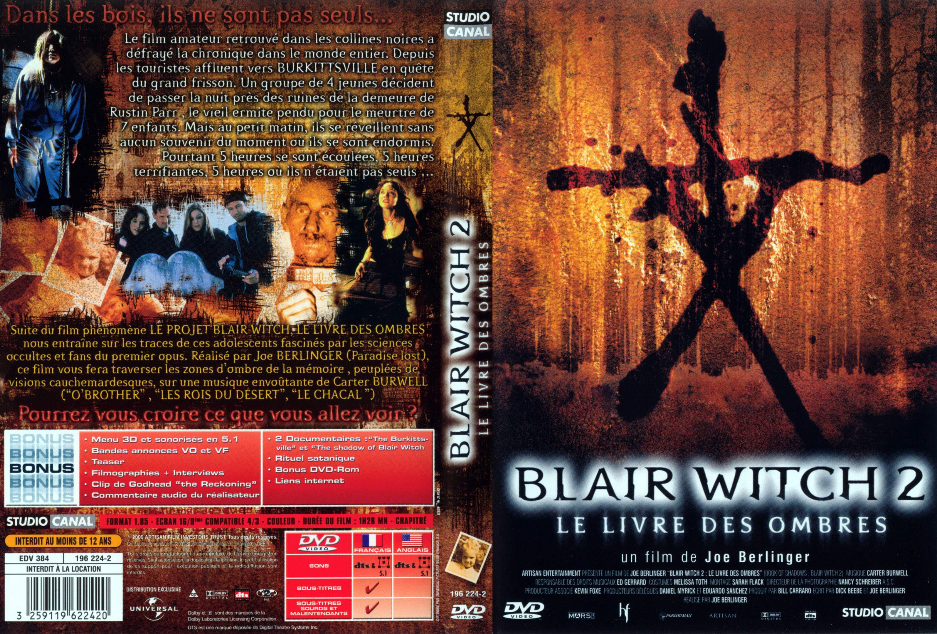 Jaquette DVD Blair witch 2