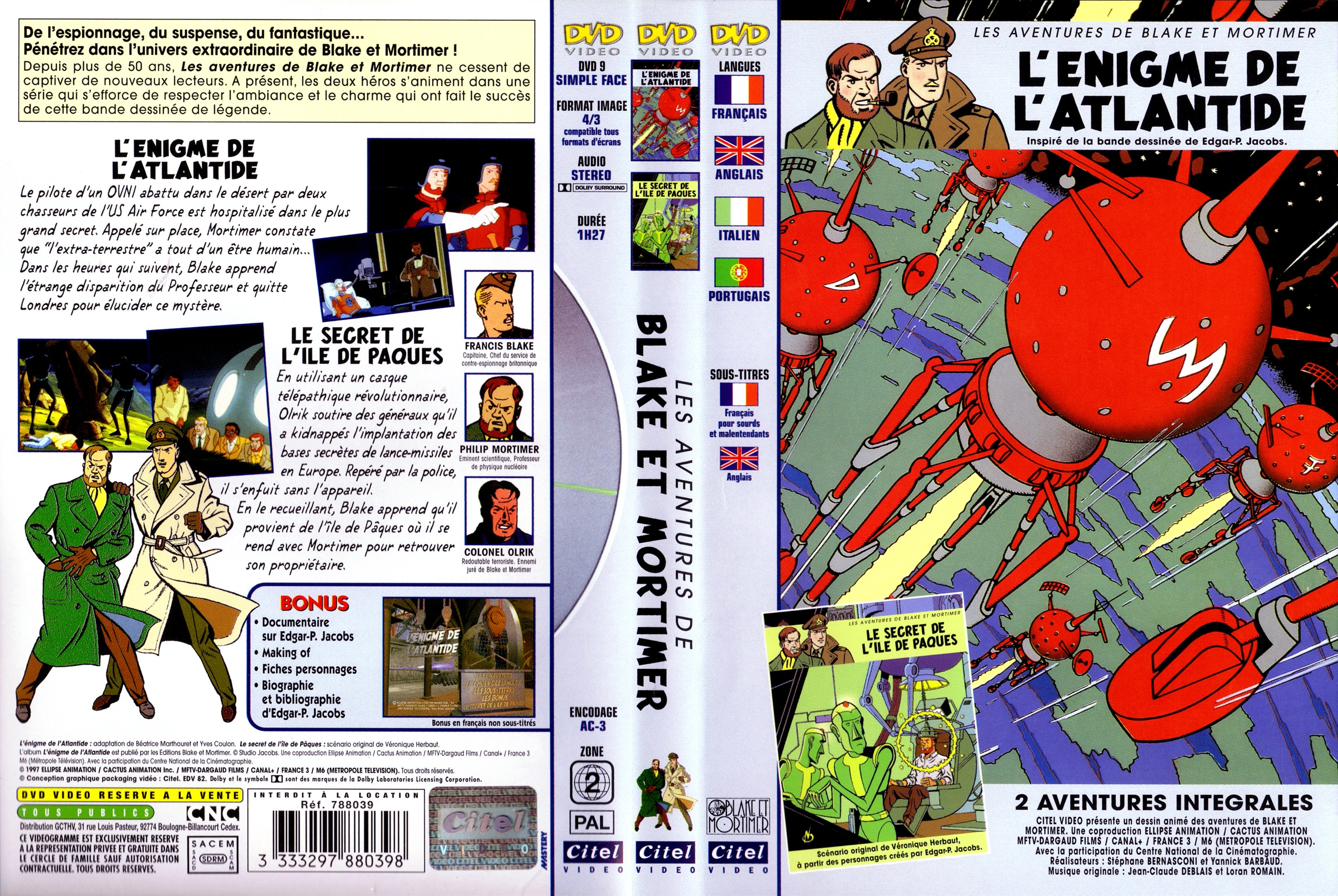 Jaquette DVD Blake et Mortimer L