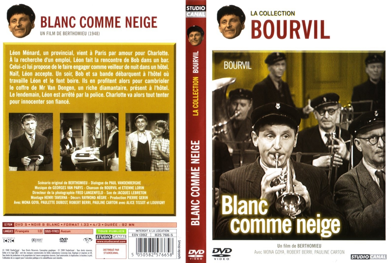 Jaquette DVD Blanc comme neige