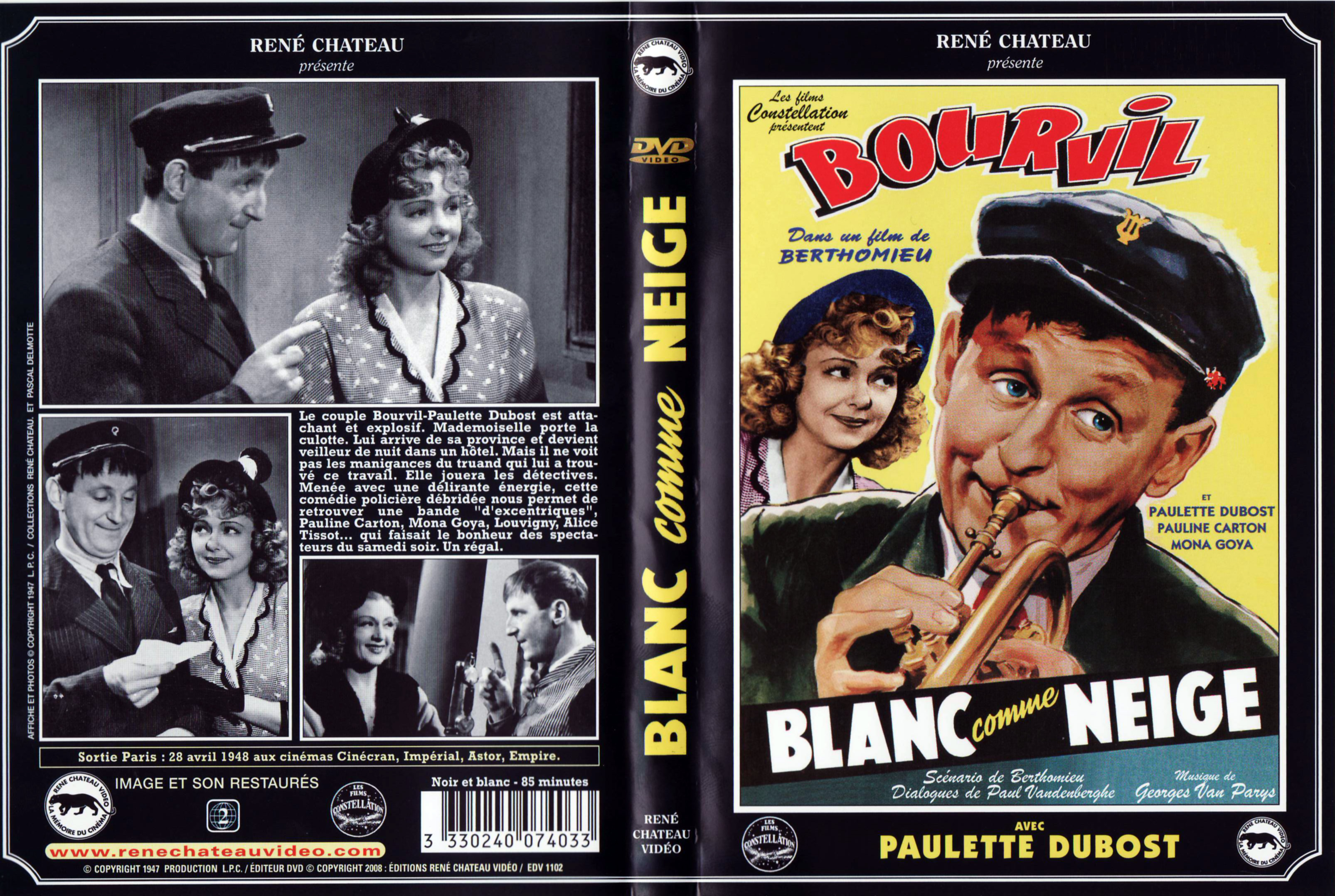 Jaquette DVD Blanc comme neige v2