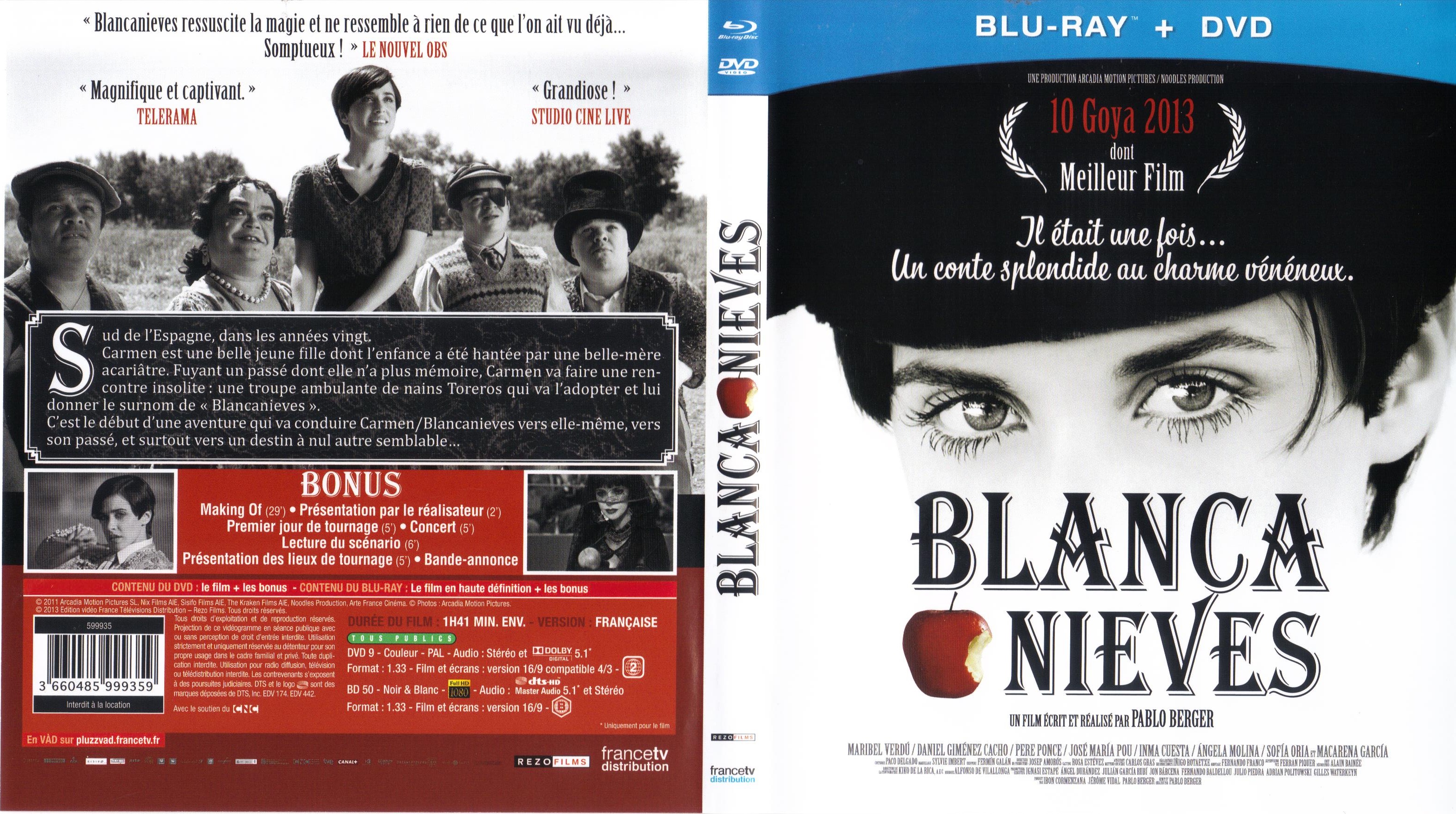 Jaquette DVD Blancanieves (BLU-RAY)