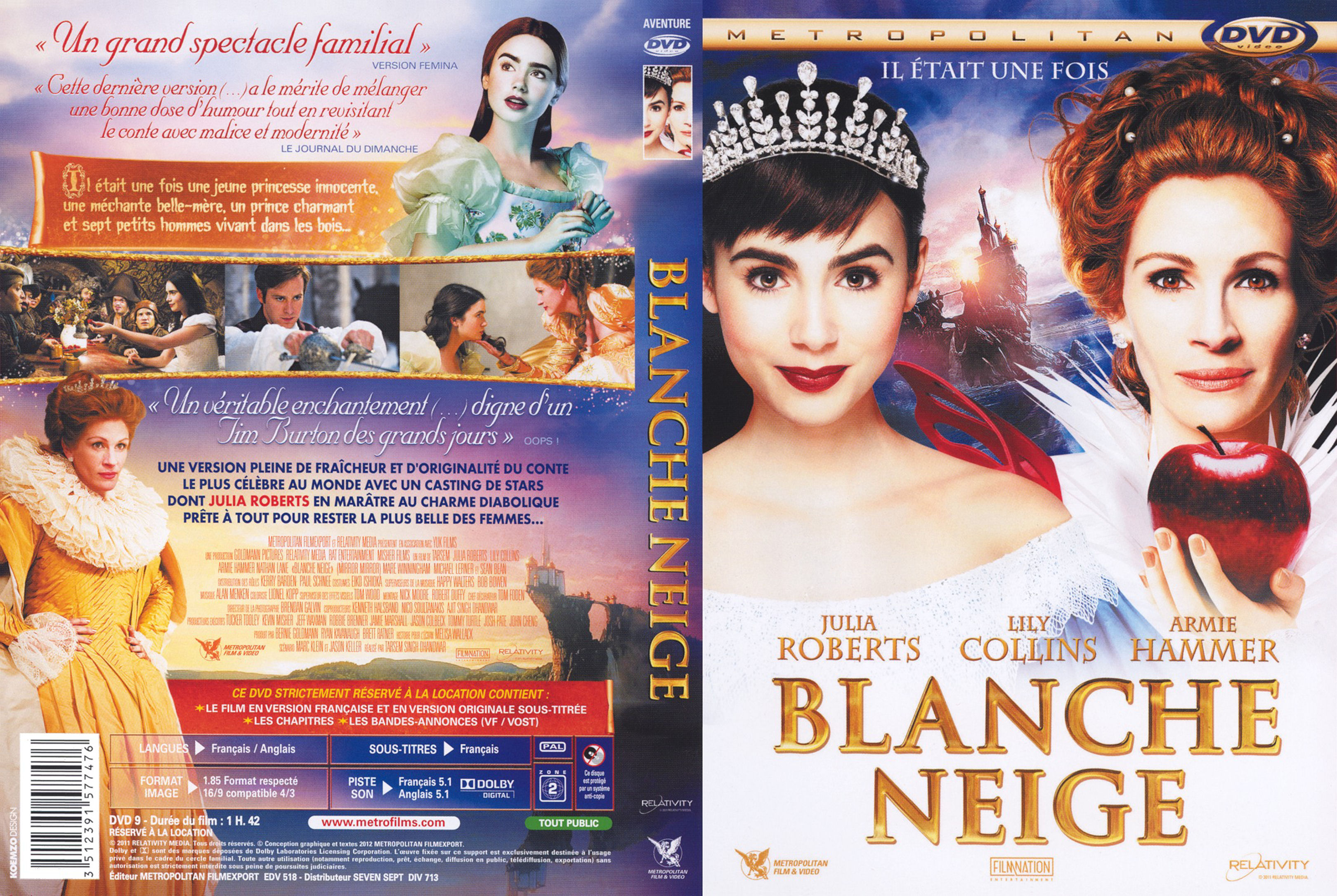 Jaquette DVD Blanche Neige