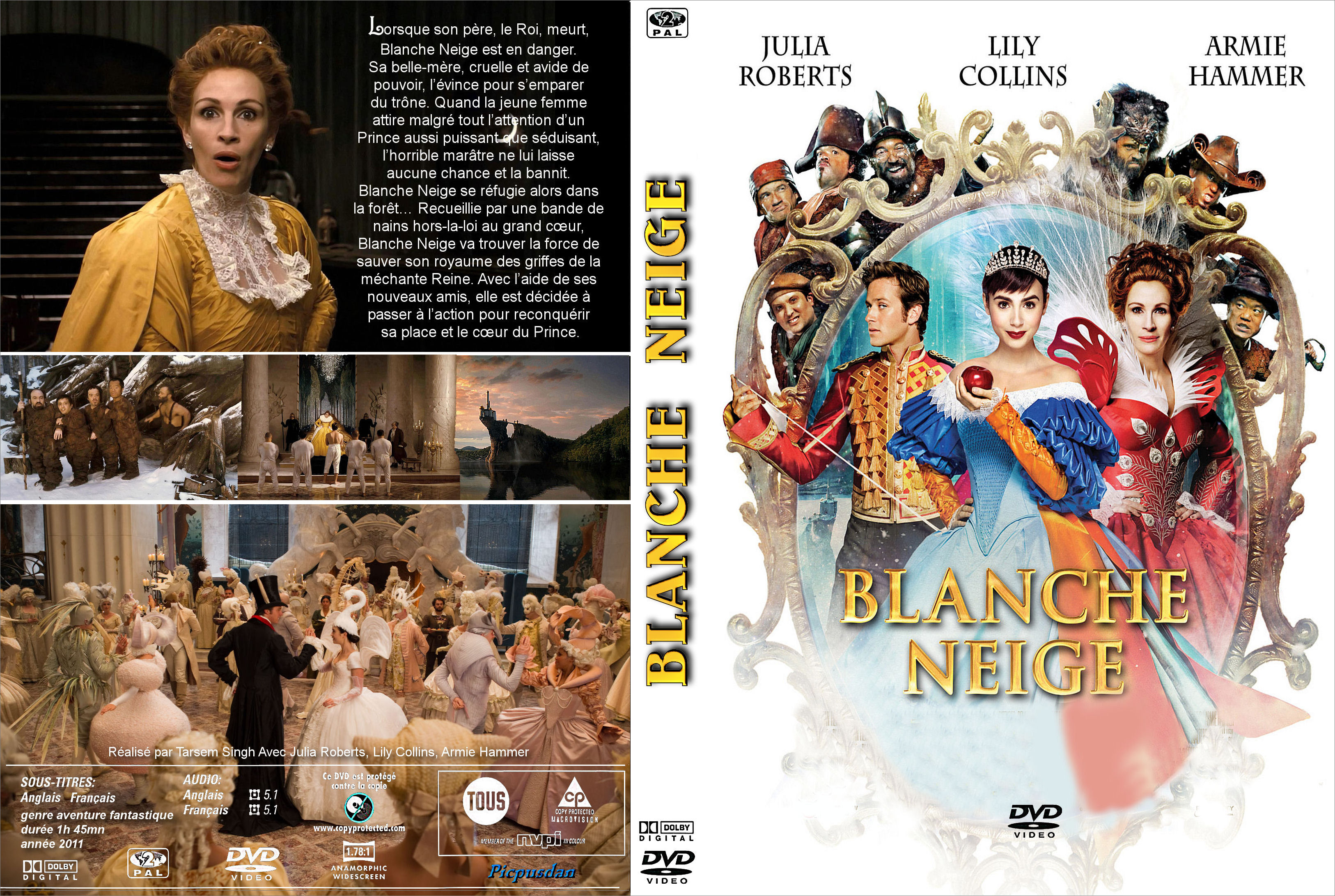 Jaquette DVD Blanche Neige (2011) custom