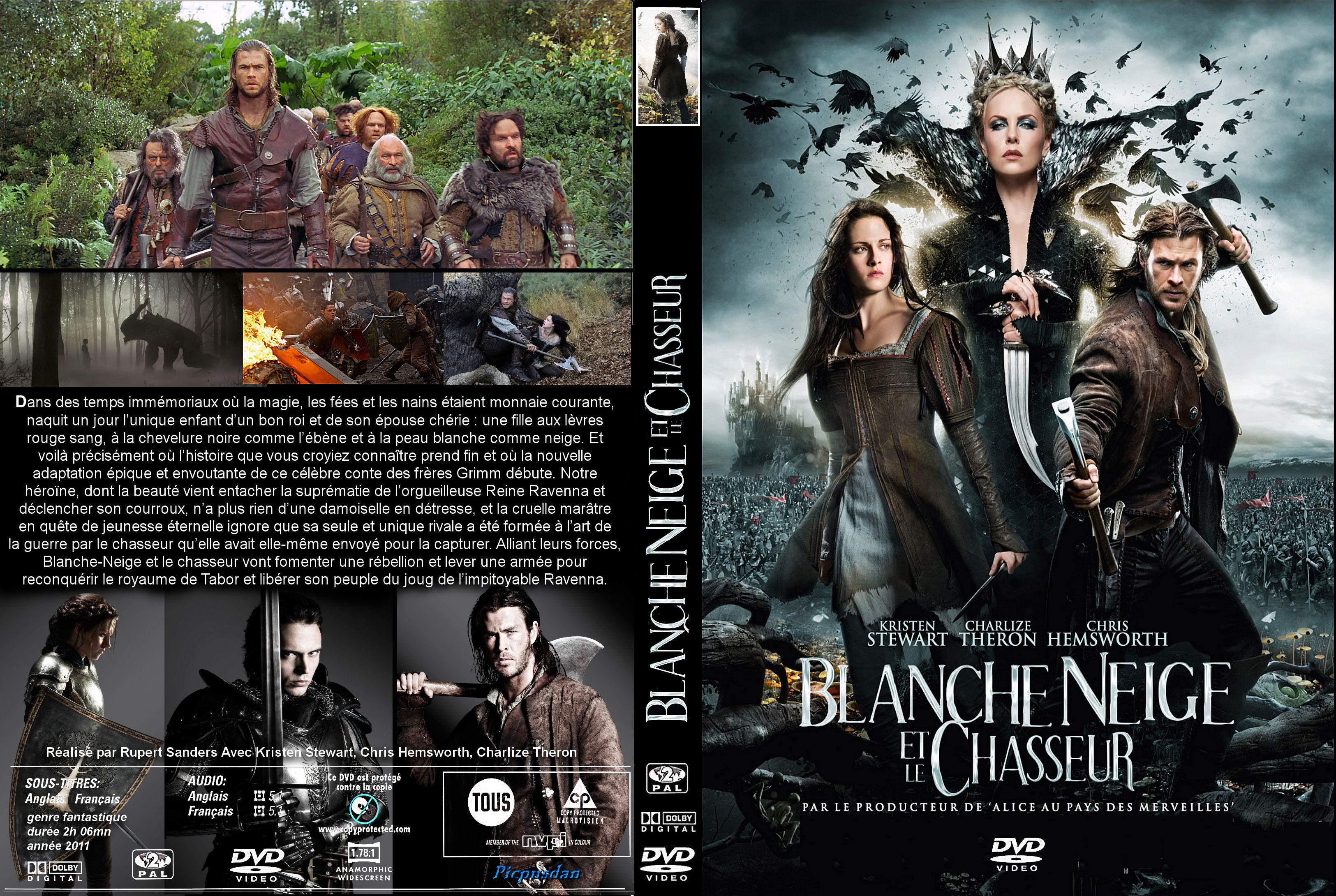 Jaquette DVD Blanche Neige et le chasseur custom