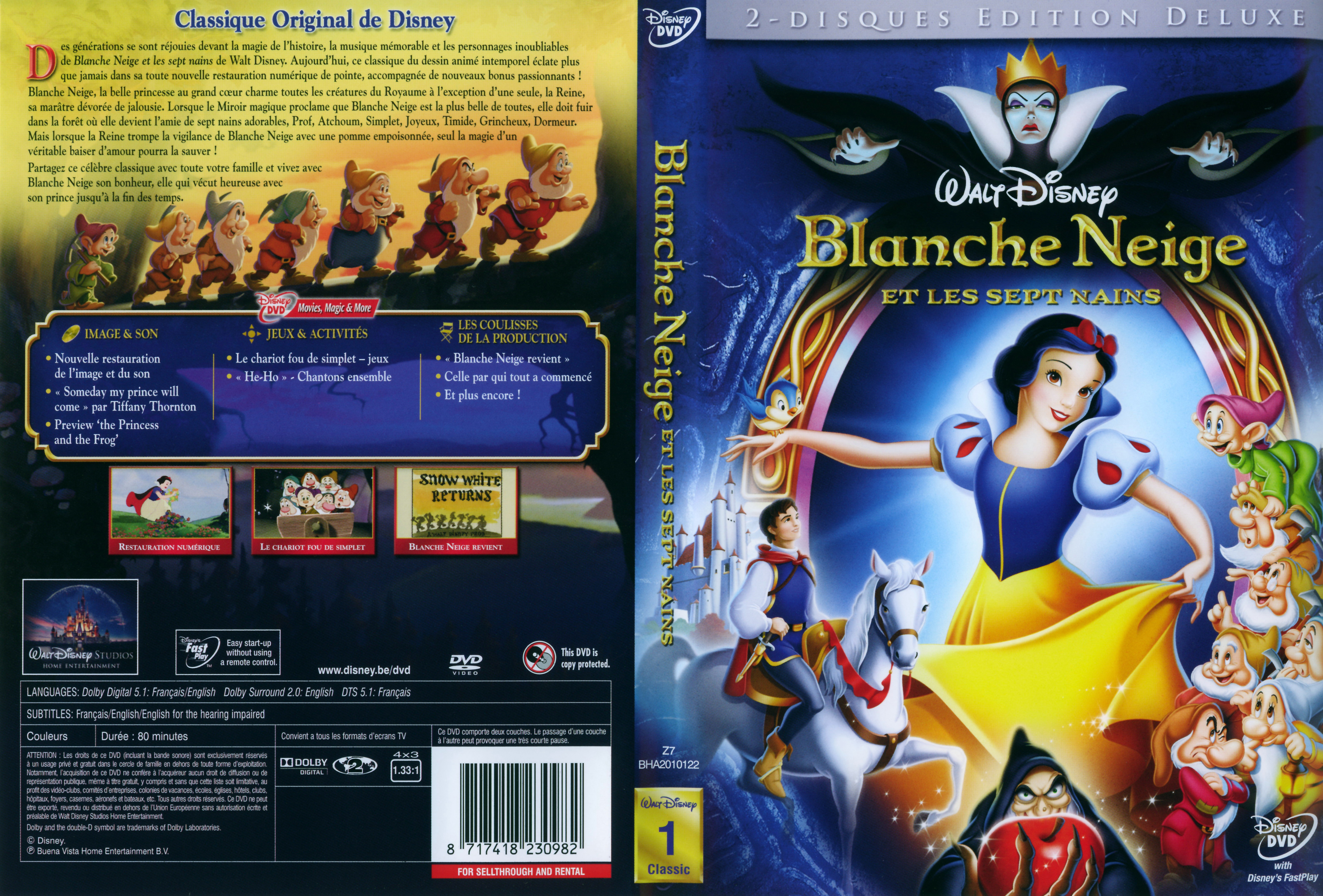 Jaquette DVD Blanche Neige et les sept nains v3