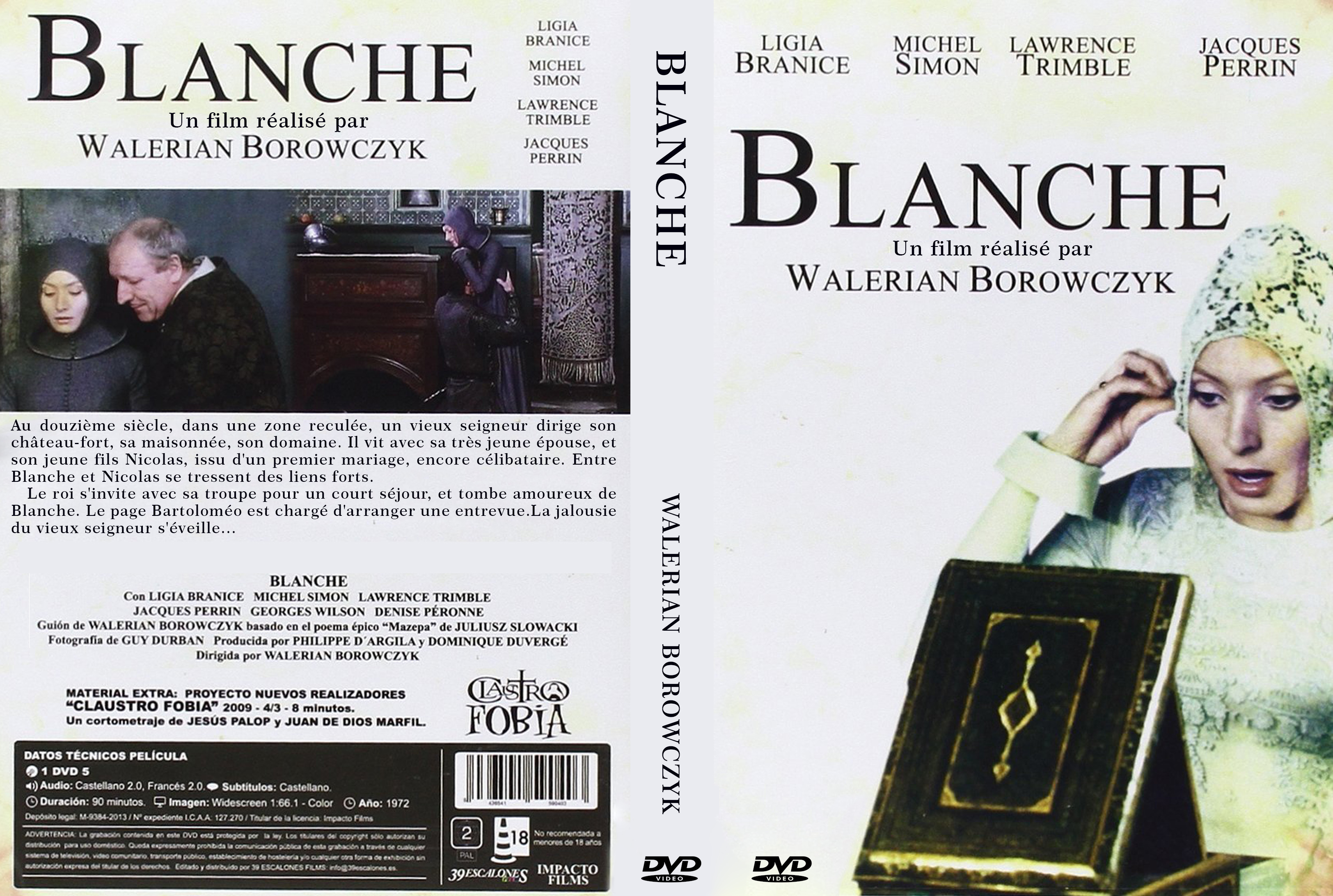 Jaquette DVD Blanche (1971) custom