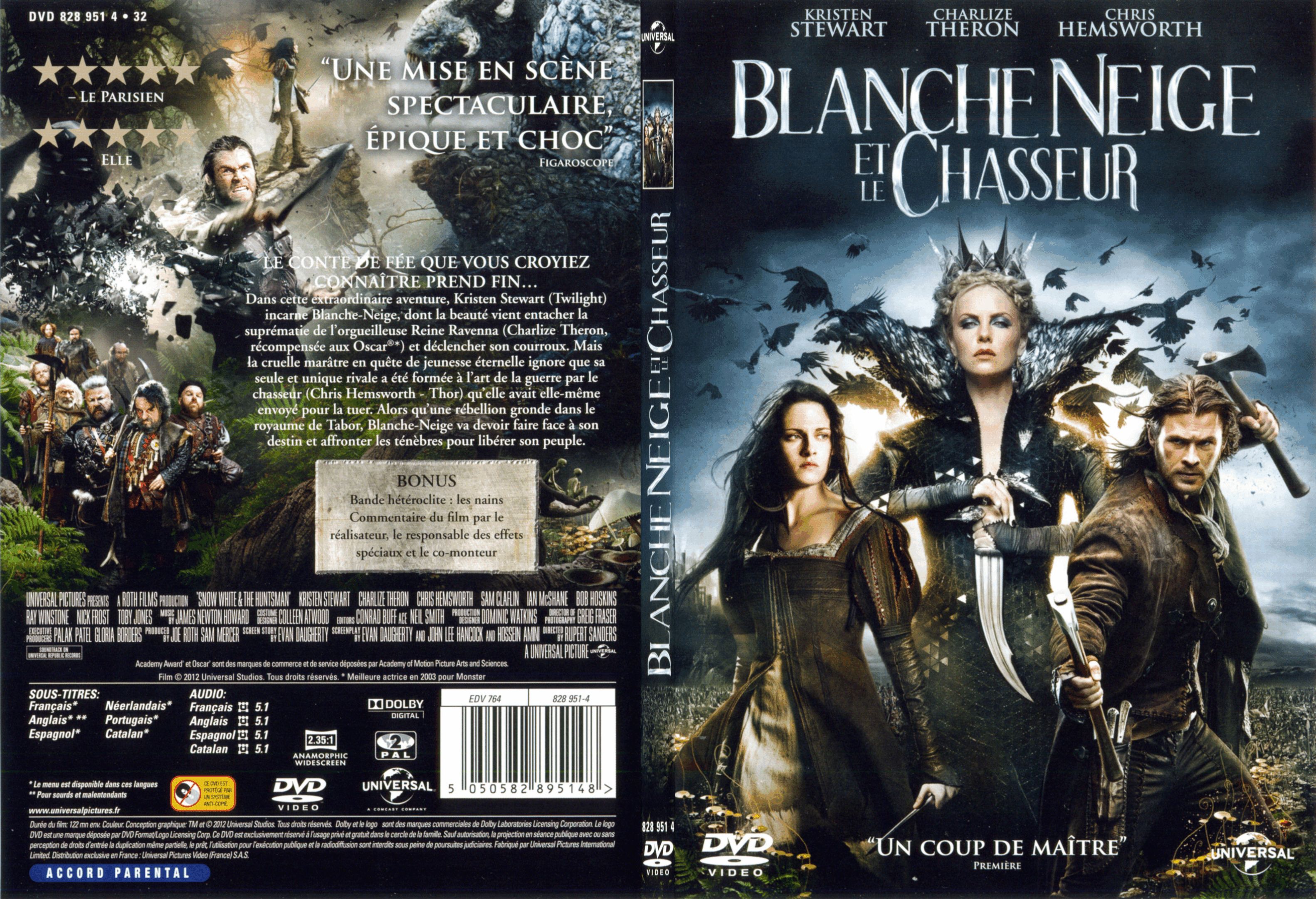 Jaquette DVD Blanche neige et le chasseur - SLIM