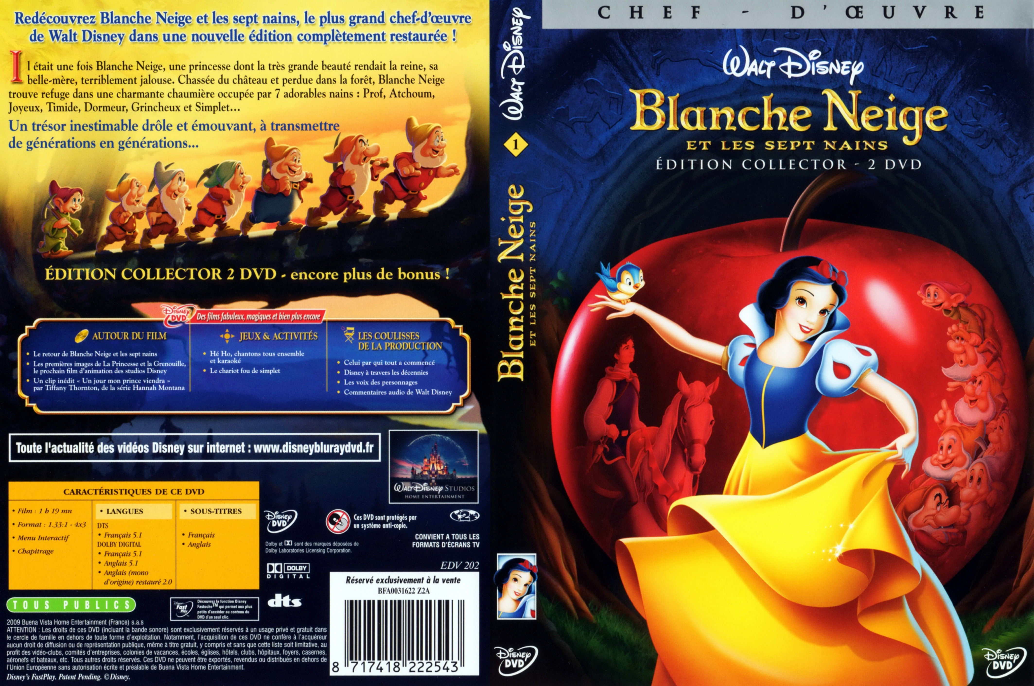 Jaquette DVD Blanche neige et les sept nains v4