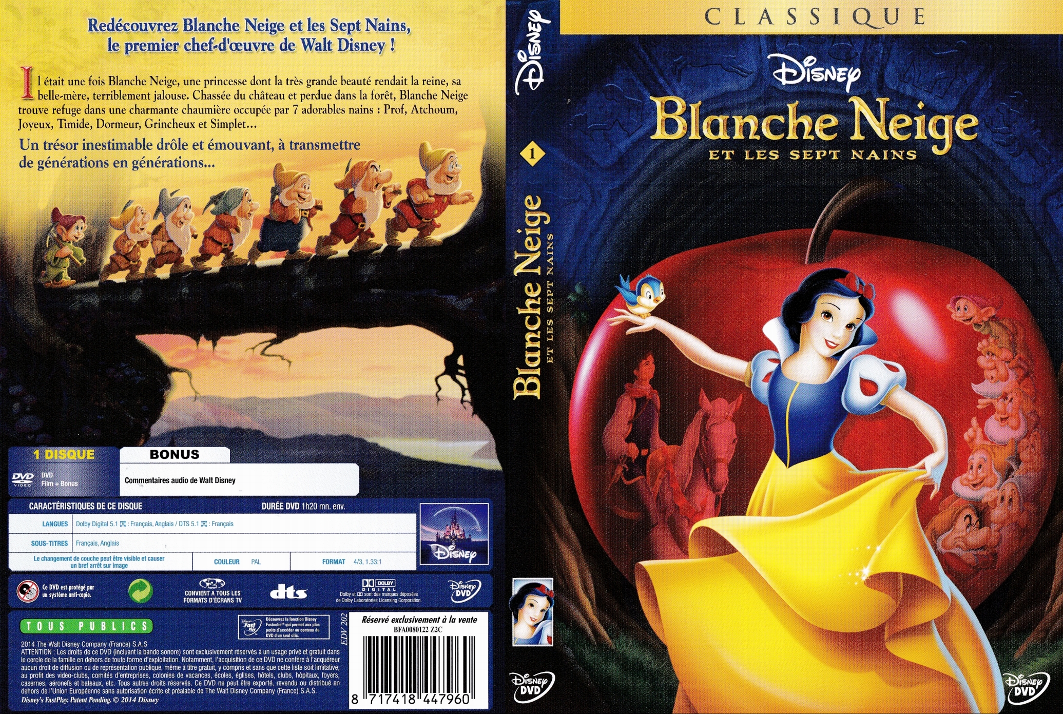 Jaquette DVD Blanche neige et les sept nains v6