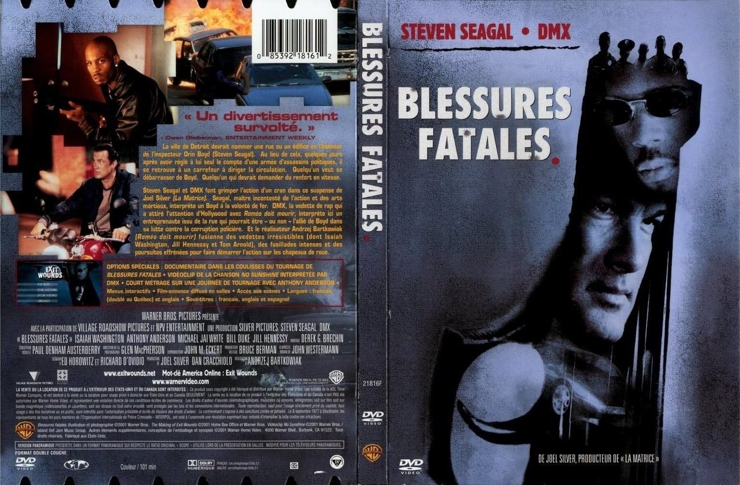 Jaquette DVD Blessure fatale (Canadienne)