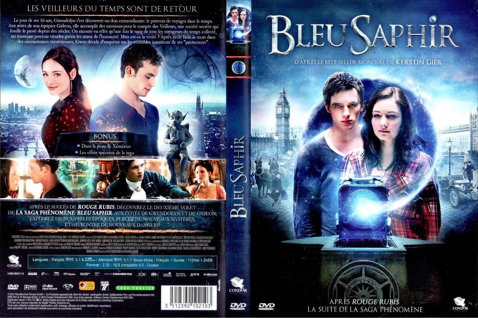 Jaquette DVD Bleu Saphir