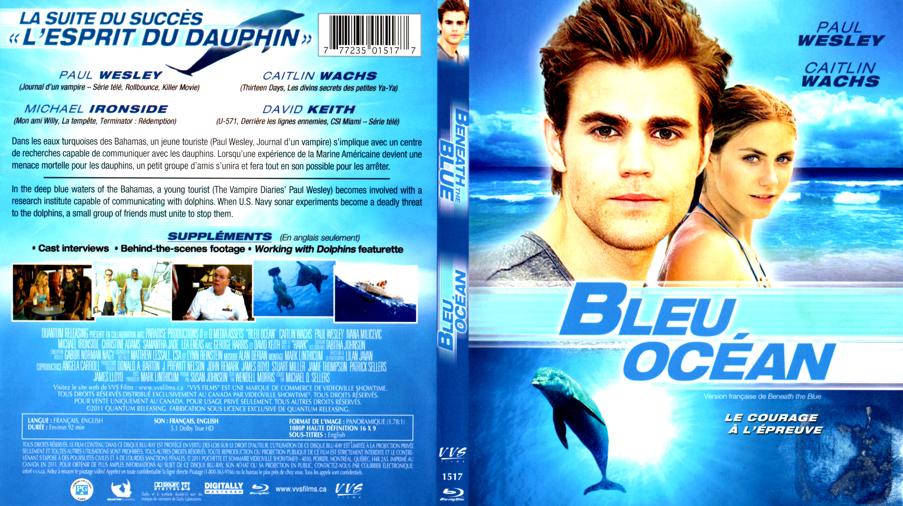 Jaquette DVD Bleu ocean (Canadienne) (BLU-RAY)