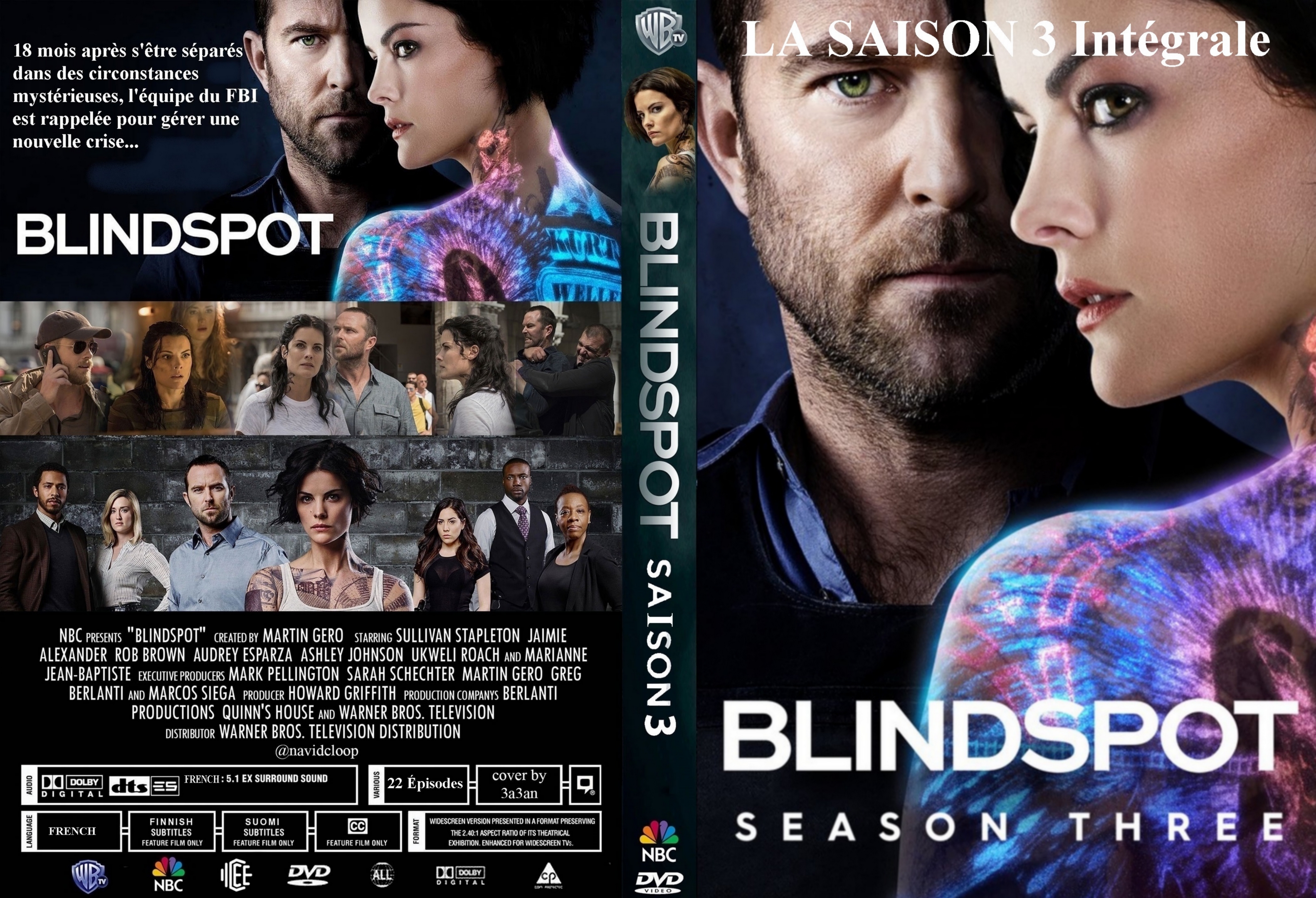 Jaquette DVD Blindspot saison 3 custom