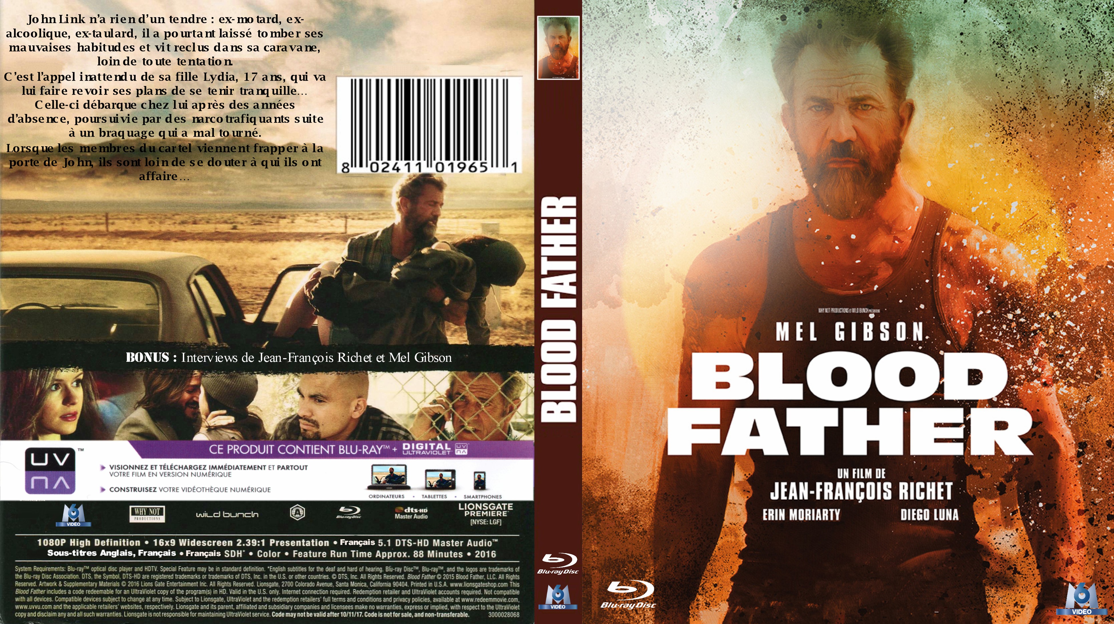 Jaquette DVD Blood Father custom (BLU-RAY)