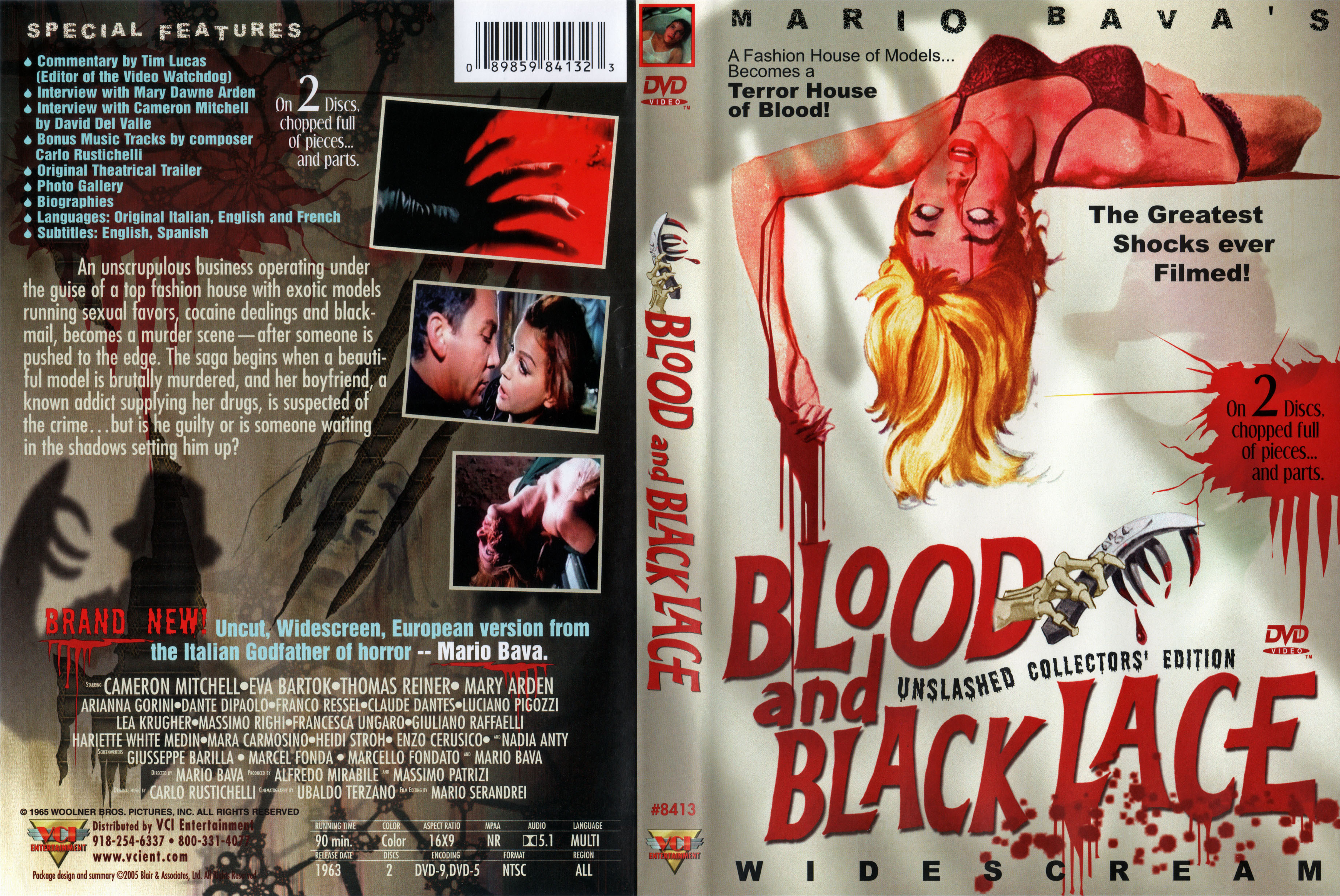 Jaquette DVD Blood and black lace Zone 1