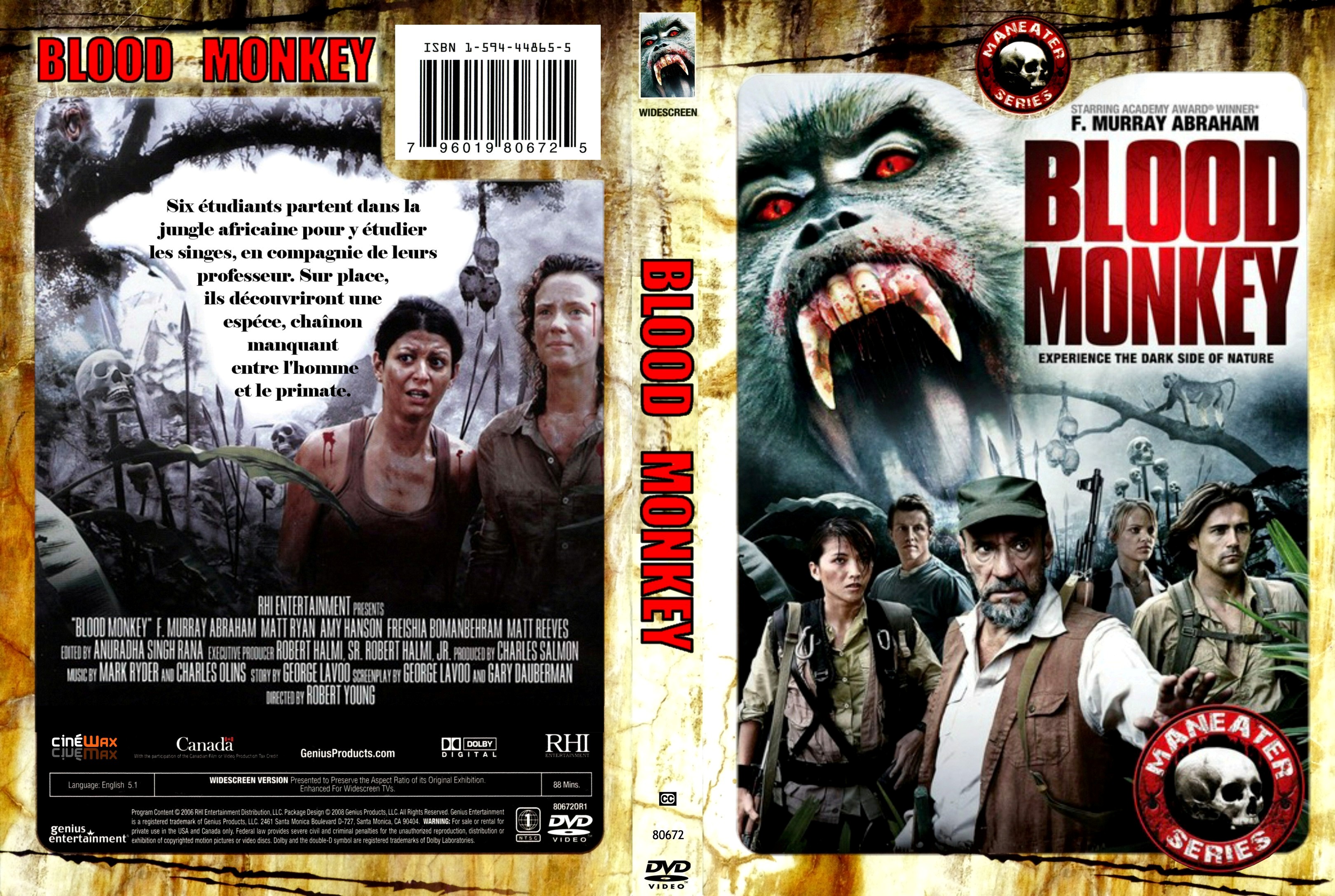 Jaquette DVD Blood monkey custom