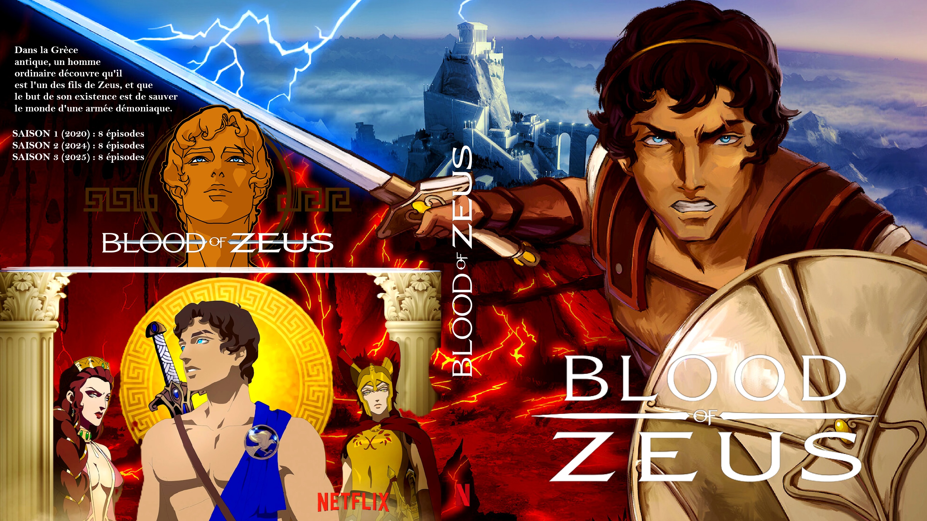 Jaquette DVD Blood of Zeus  saisons 1 2 3 custom (BLU-RAY)