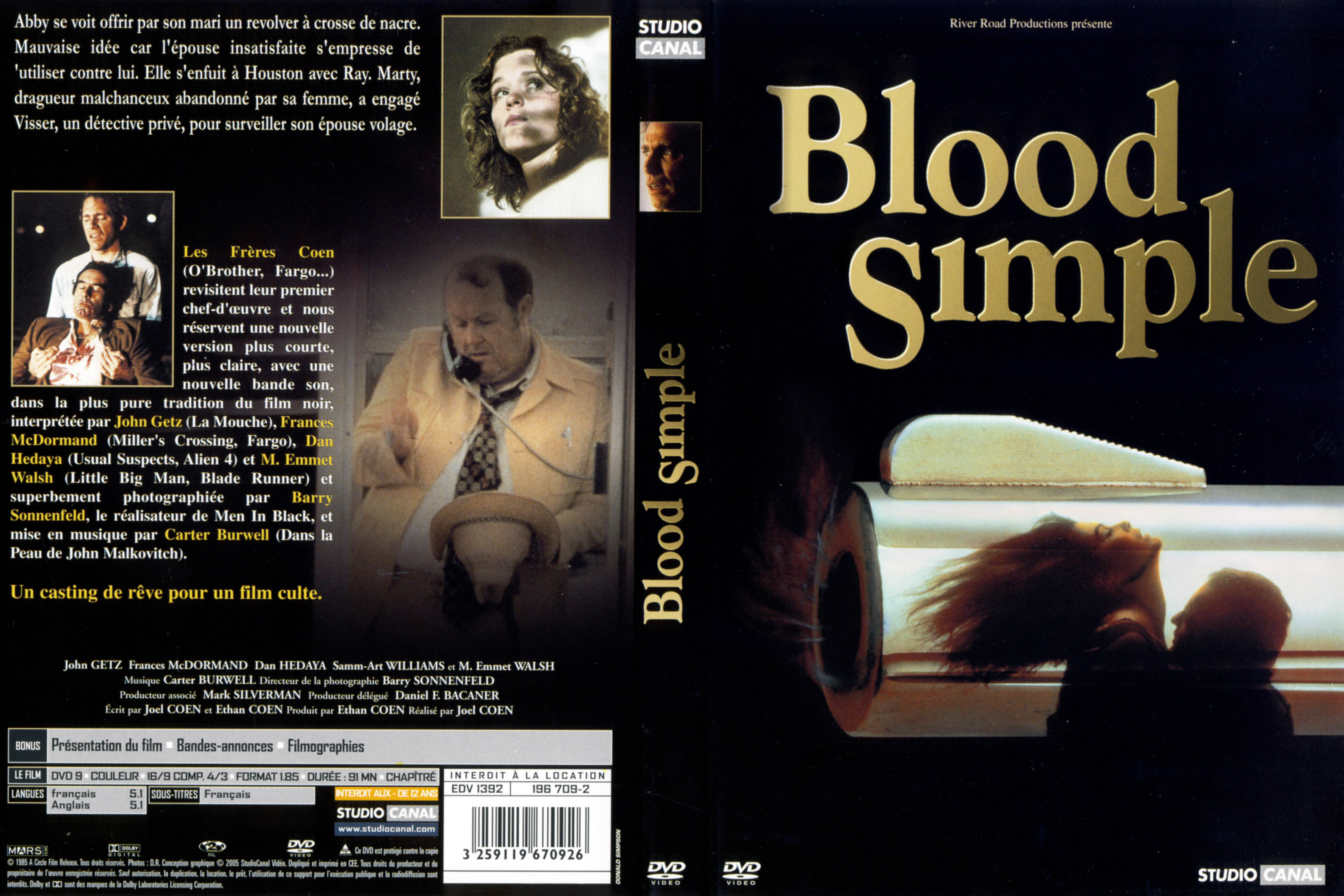 Jaquette DVD Blood simple