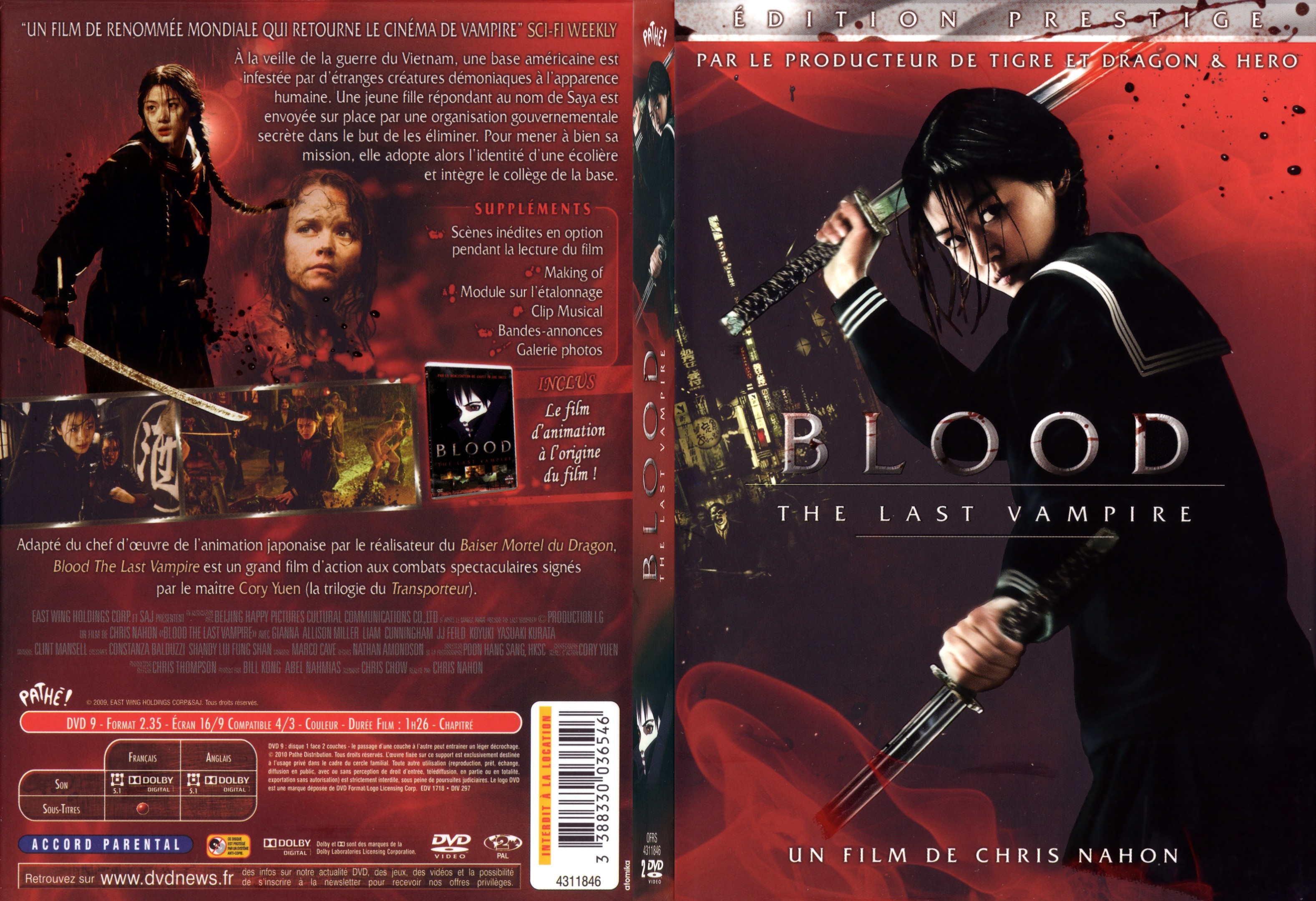Jaquette DVD Blood the last vampire Le film - SLIM