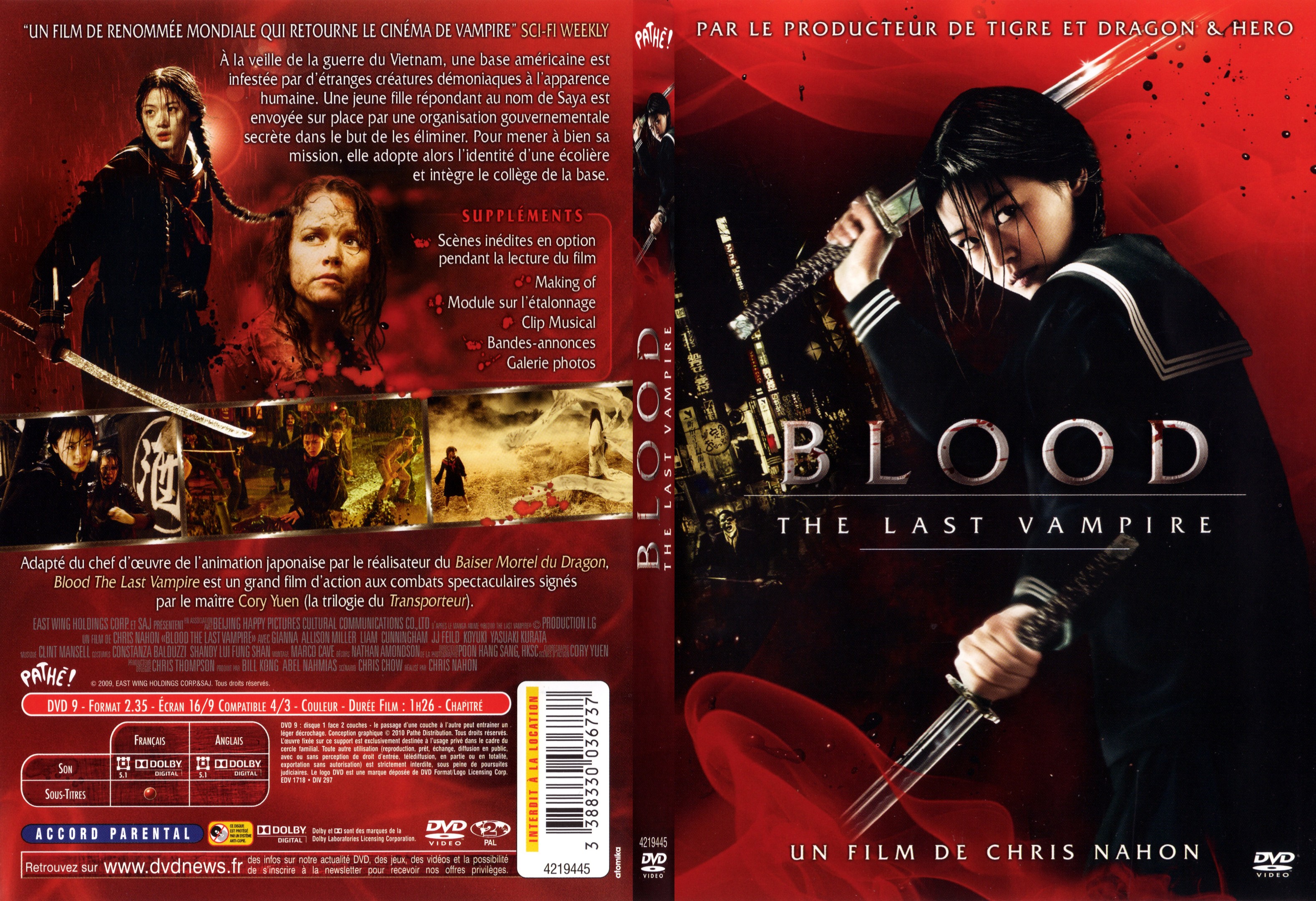 Jaquette DVD Blood the last vampire Le film - SLIM v2